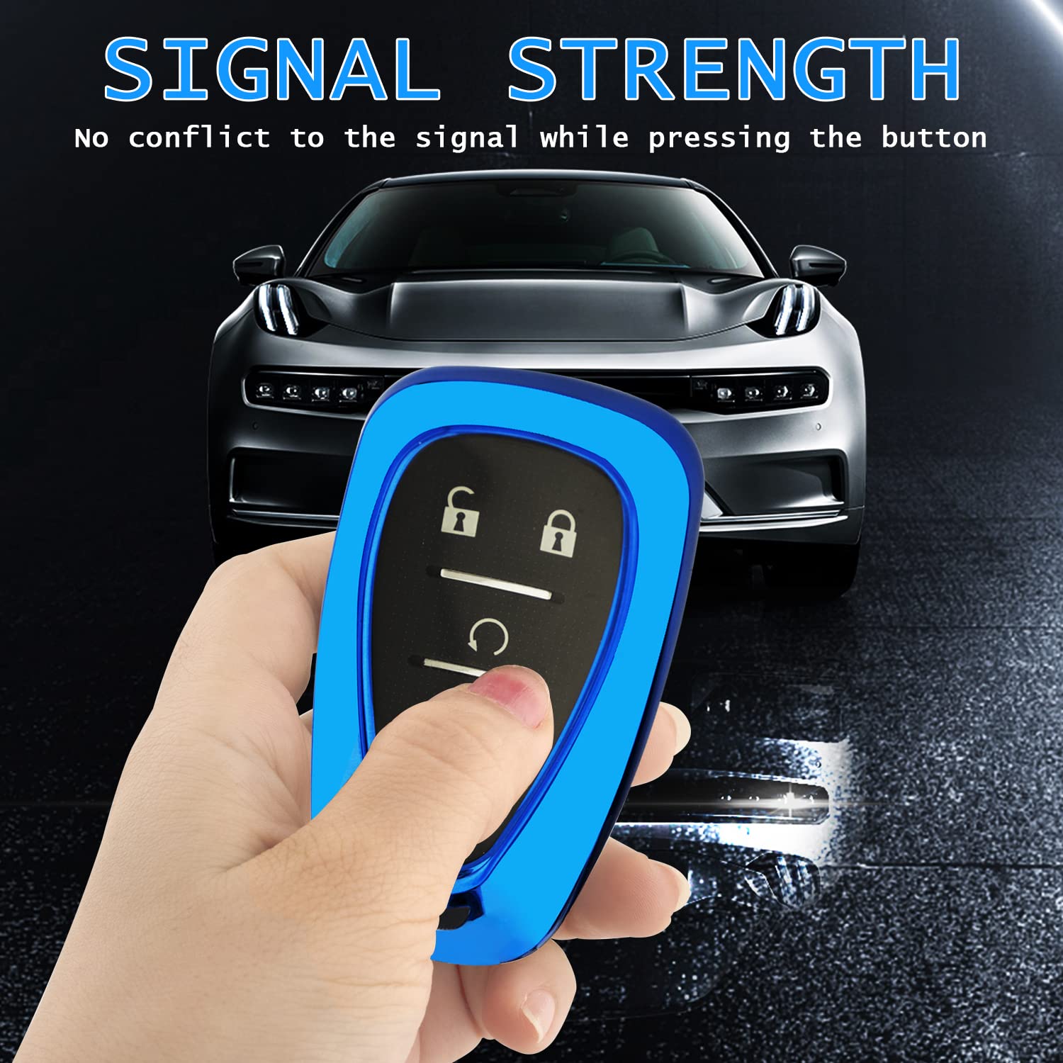 Xiyang Trade For Chevy Key Fob Cover With Keychain,Soft Tpu Full Protector Key Shell Case For Chevy Malibu Camaro Equinox Blazer