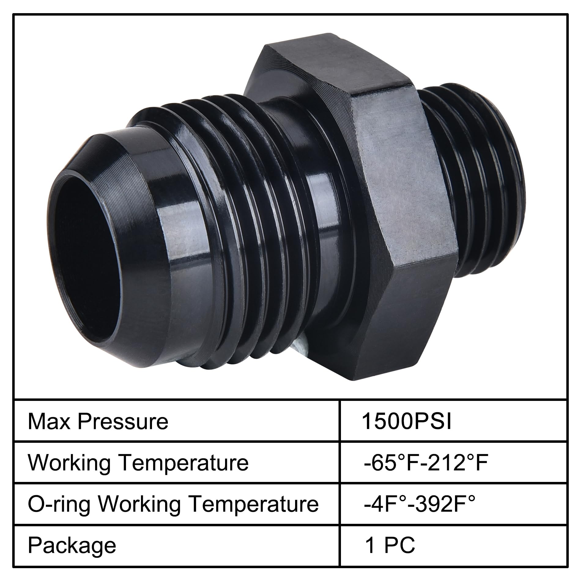 Evil Energy 8An Flare To An6 Orb Male O-Ring Fitting Adapter 2Pcs