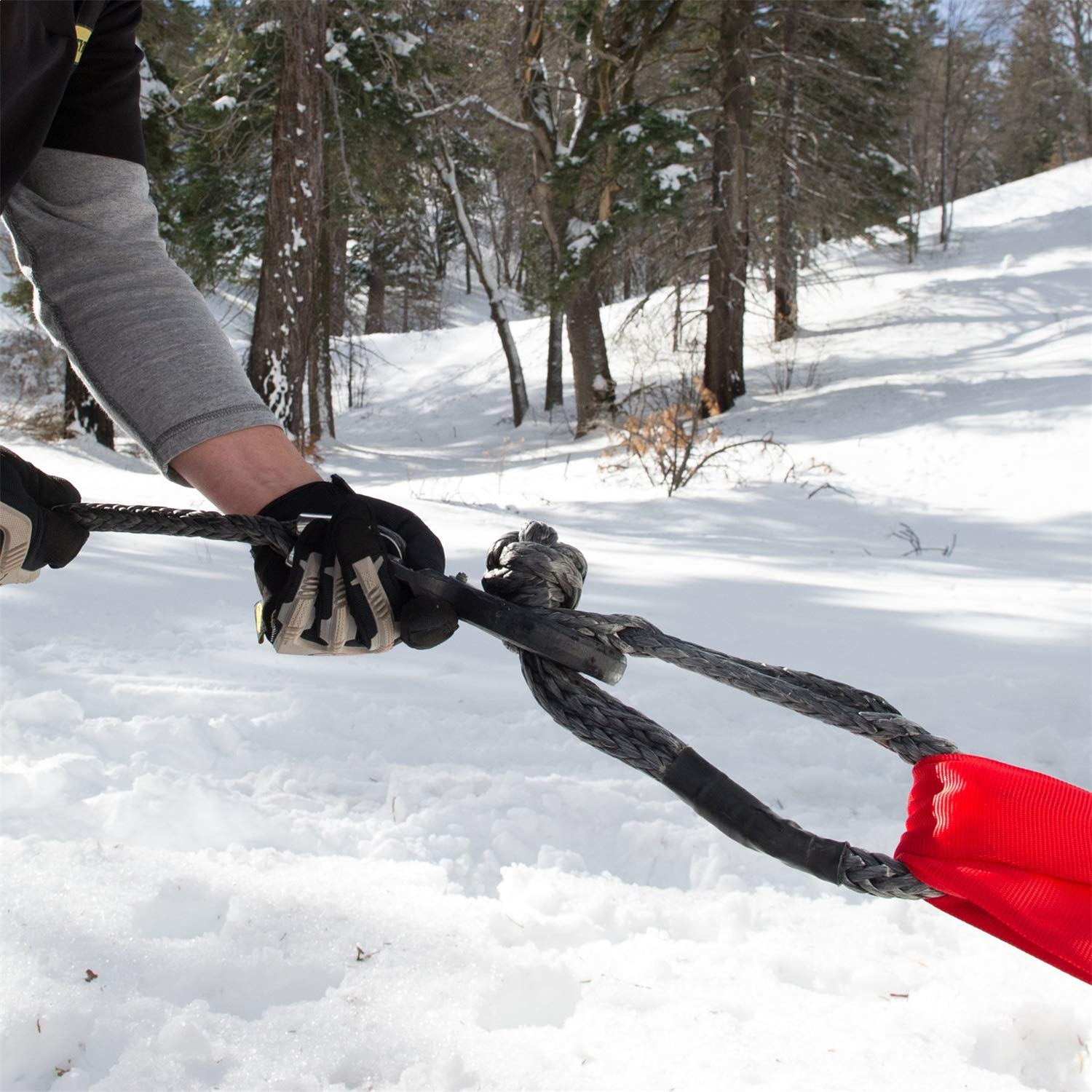 Smittybilt Power Recoil Shackle Rope (Charcoal Gray Rope) - 13051-B