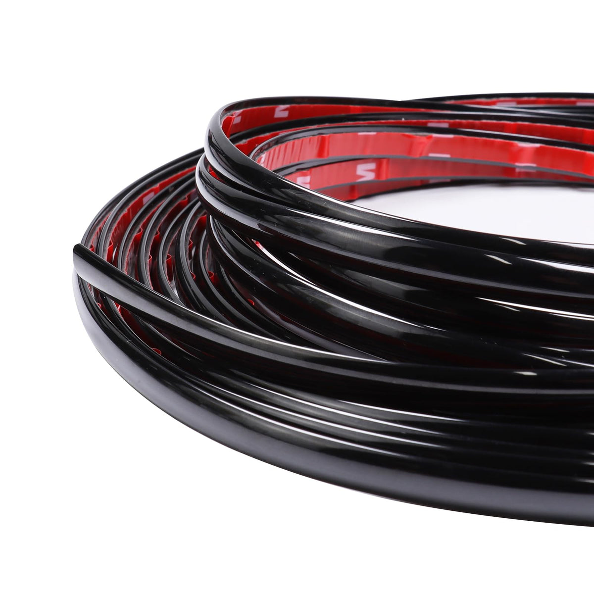 Sbwlkj 25Ft Automotive Trim Molding Glossy Black 1/2''(12Mm) Universal Car Side Moldings(Self Adhesive) Uv-Protected Scratch-Pro