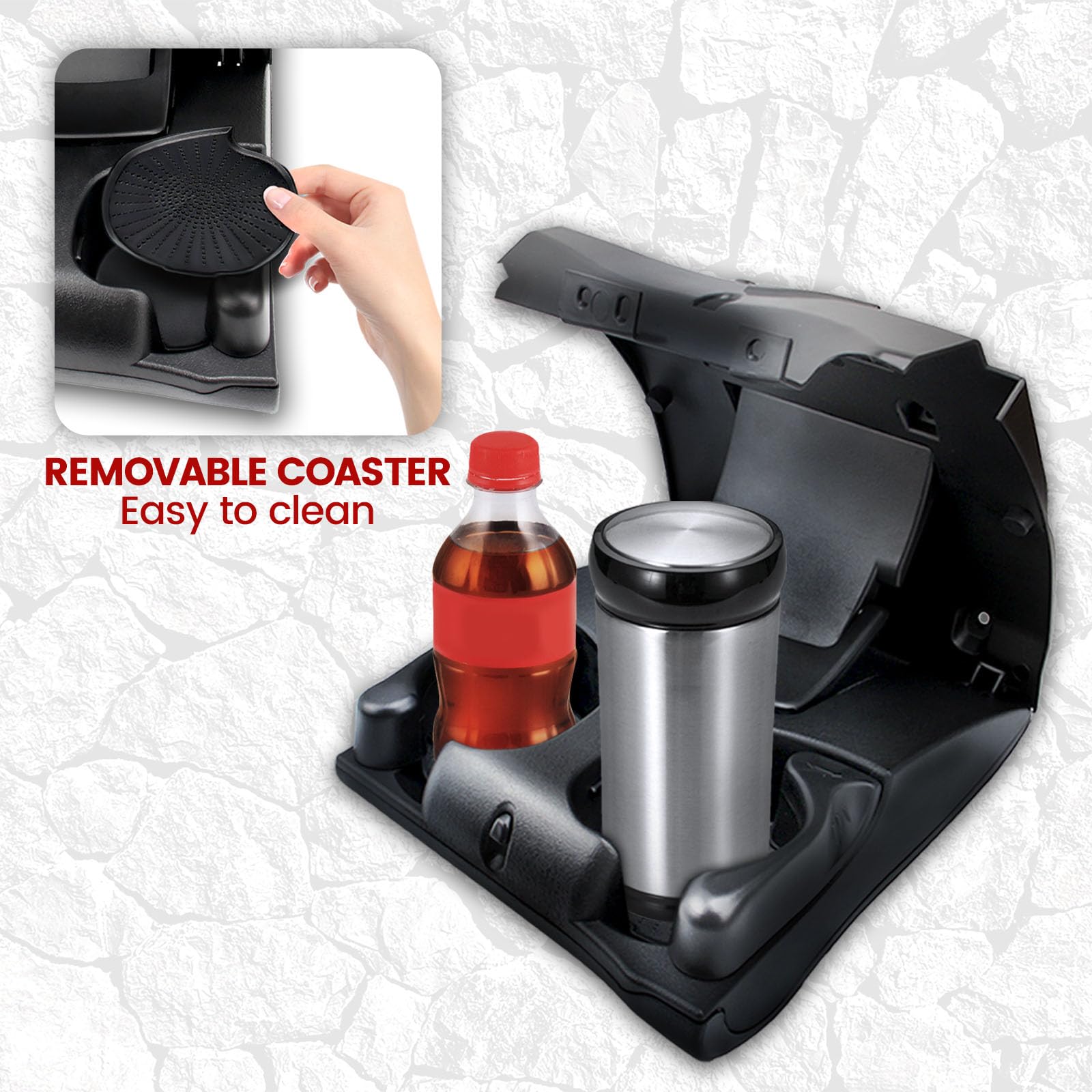 Plastic Dash Cup Holder Instrument Panel Replacement for Dodge Ram 1500 1998-2001 2500 3500 1998-2002 5FR421AZAE, 5FR421AZ