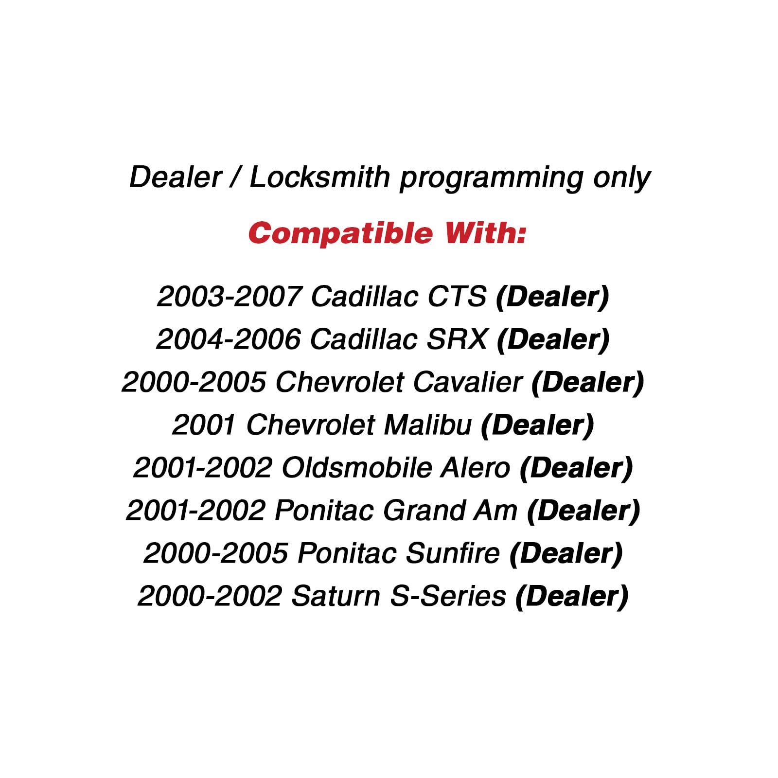Keylessoption Keyless Entry Remote Control Car Key Fob Replacement For L2C0005T, 16263074-99