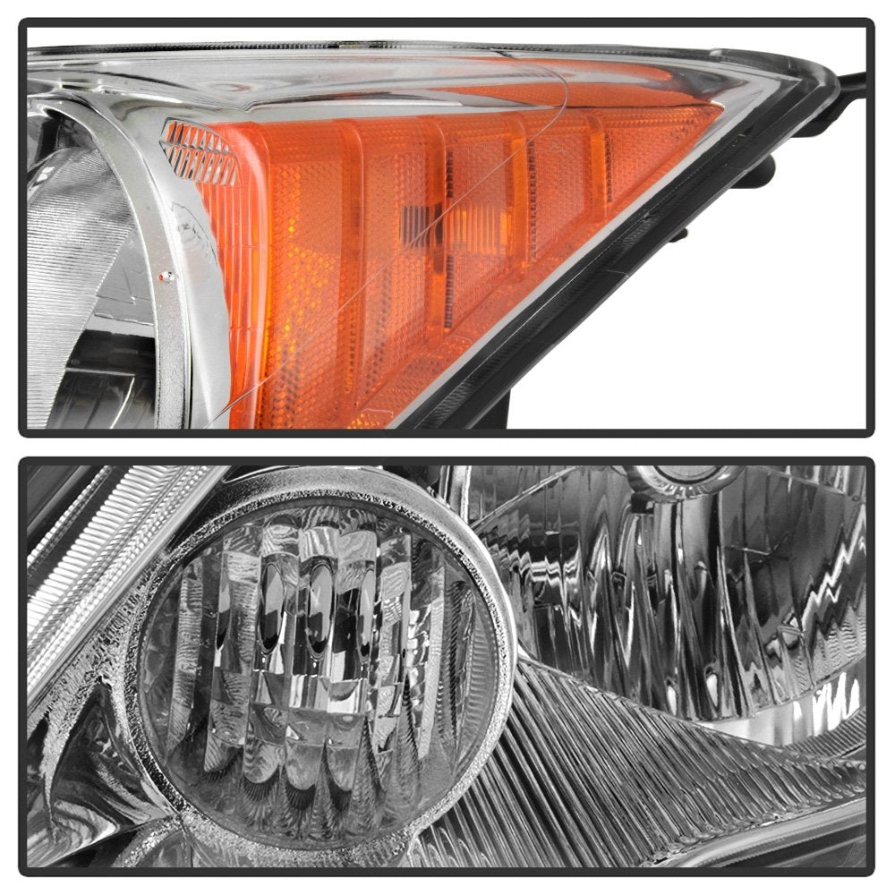 Acanii - For 2007-2011 Honda Crv Cr-V Headlights Headlamps Front Light Assembly Pair Replacement Driver + Passenger Side