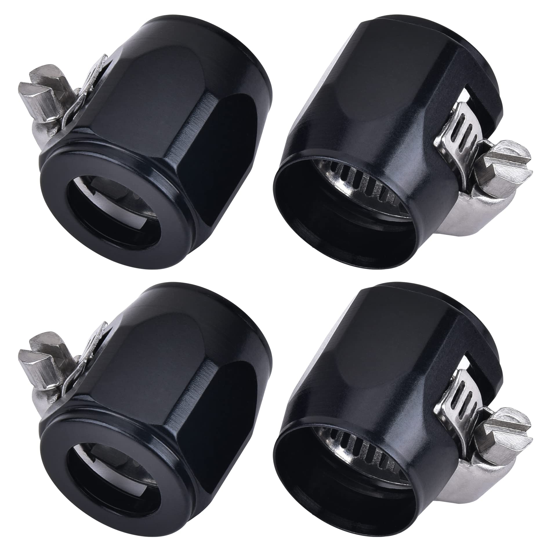 Evil Energy 6An Hose Finisher Clamp Aluminium Black 4Pcs