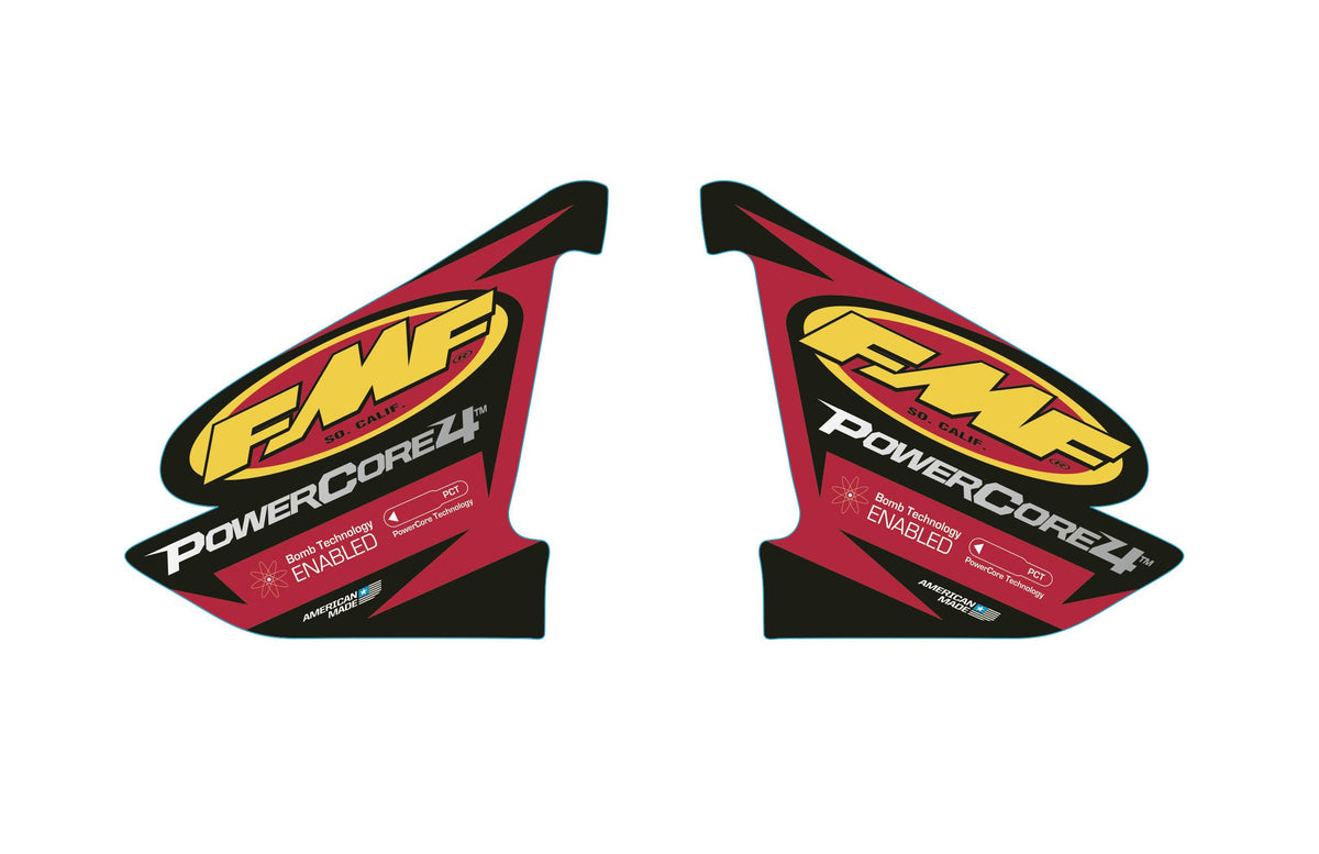FMF Racing PowerCore 4 2-Part 012637 Sticker Wrap Decal Logo Replacement