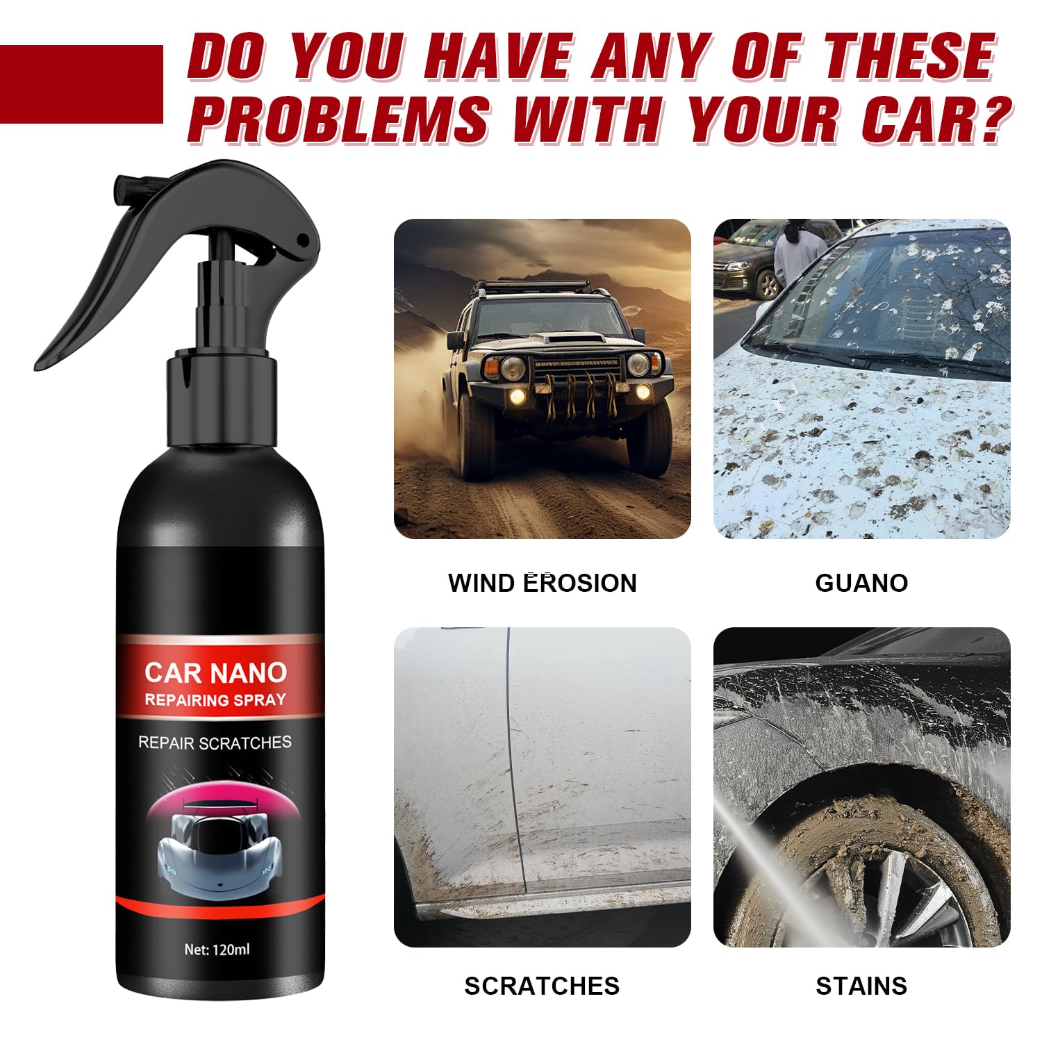 2Pcs Nurafix Nano Car Spray,Nurafix Scratch Remover,Nurafix Scratch Fix,Nurafi x Spray for Cars,Car Repair Sprays,Nurafix Cars S