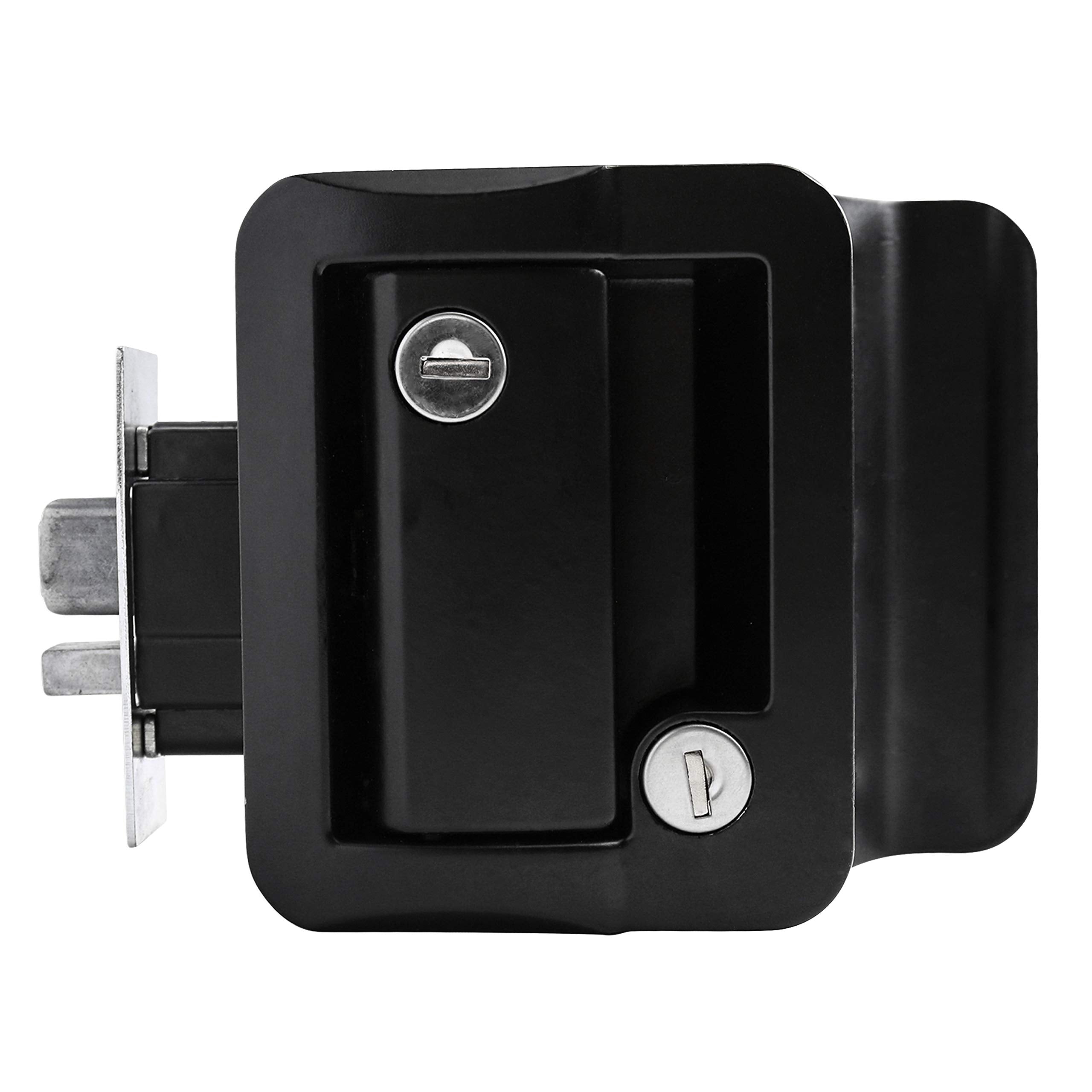 Rv Travel Trailer Entry Door Lock Polar Black Paddle Deadbolt