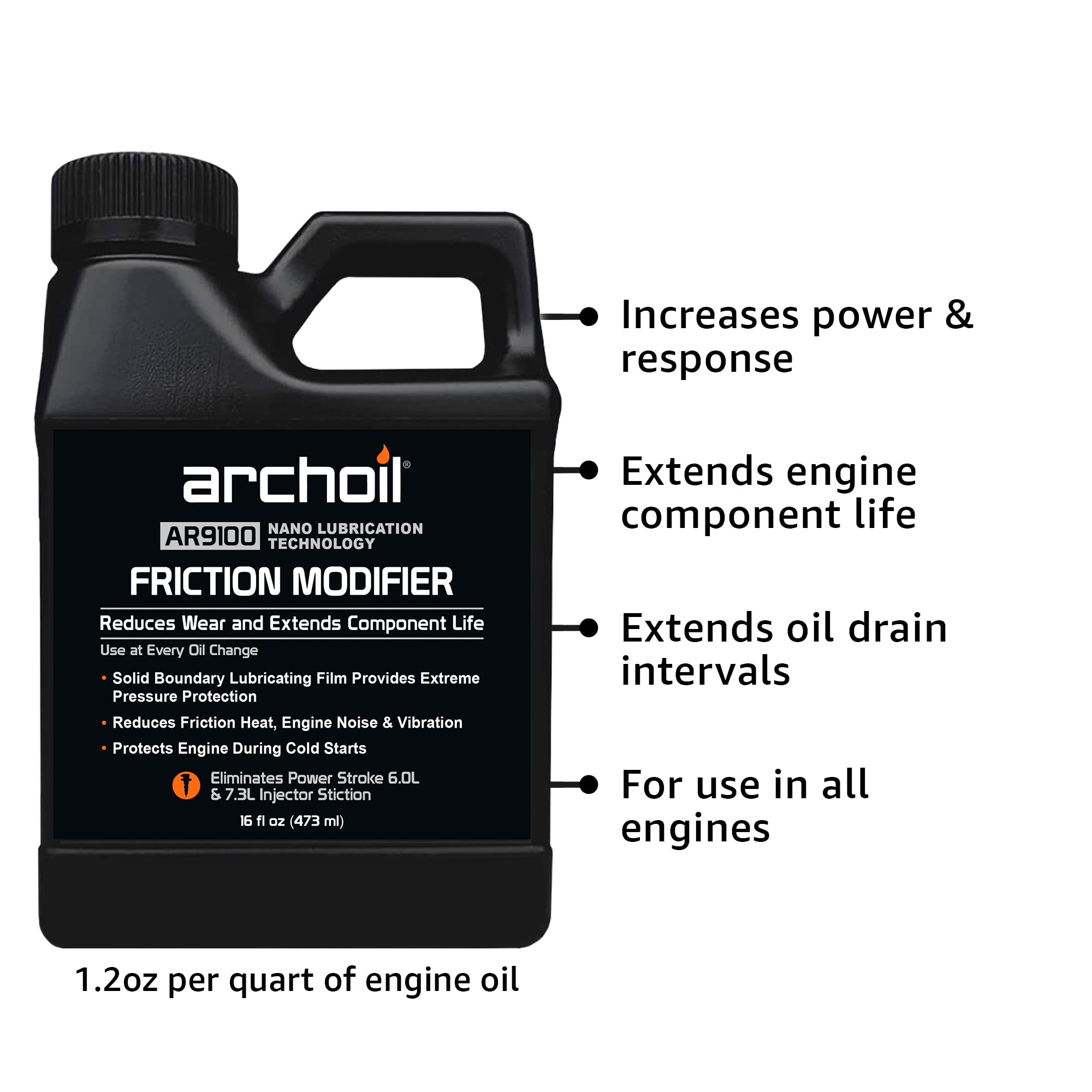 Archoil Ultimate Diesel Kit - Ar9100 Friction Modifier (16Oz) + Ar6500 Diesel Treatment (40Oz) + Ar6400-D Diesel Fuel System Cle