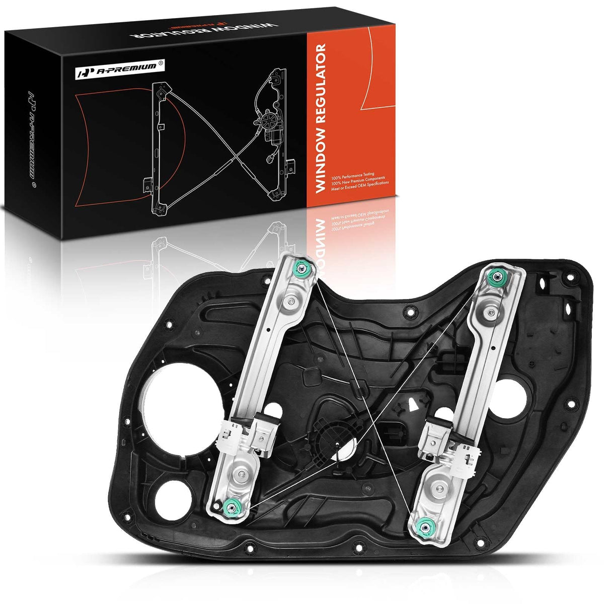 A-Premium Front Left Power Window Regulator with 2-Pin Motor Compatible with Hyundai Elantra 2011-2016 Front Driver Side, Sedan 