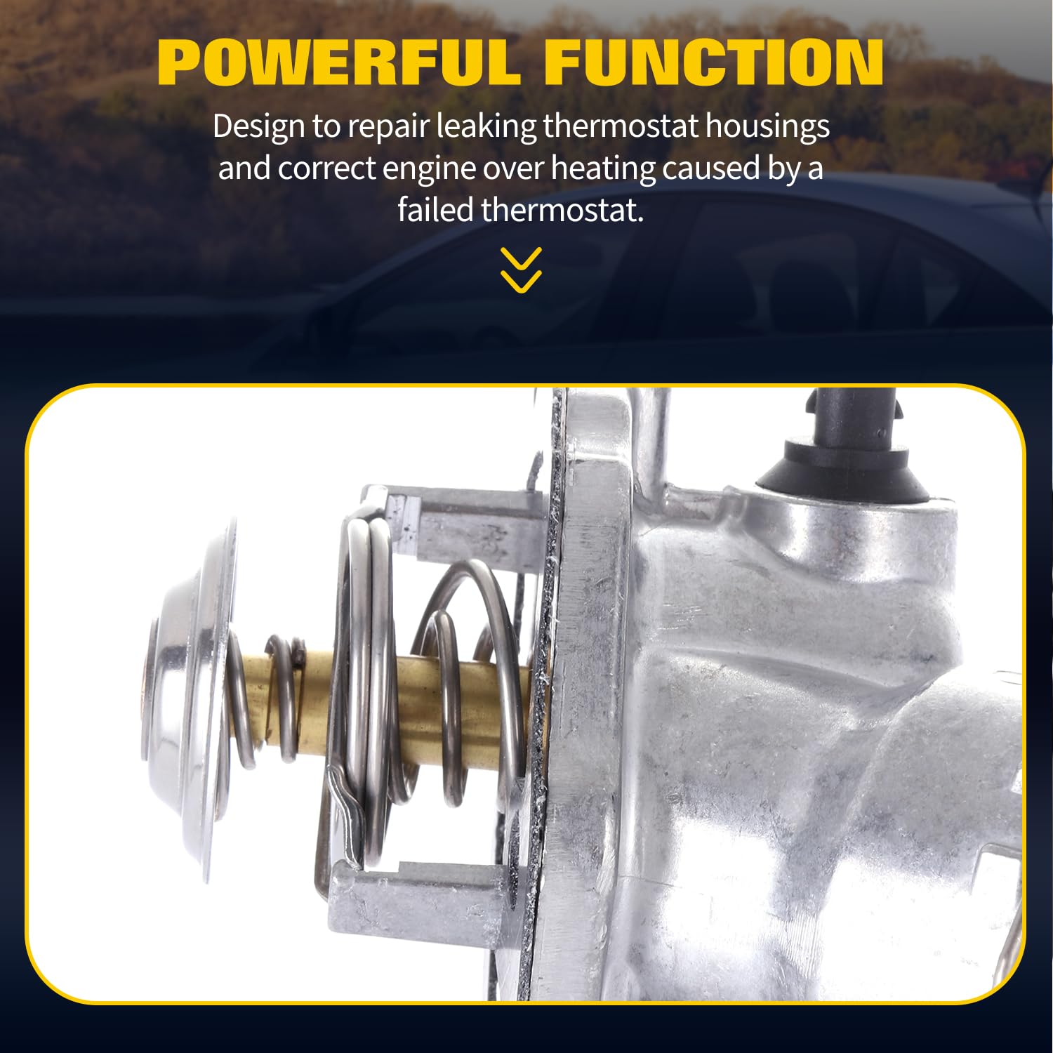 OCPTY Thermostat Housing Fit for Dodge Sprinter 2500 2007-2008,for Mercedes-Benz CL550 2007-2012,for Mercedes-Benz CLK550 2007-2