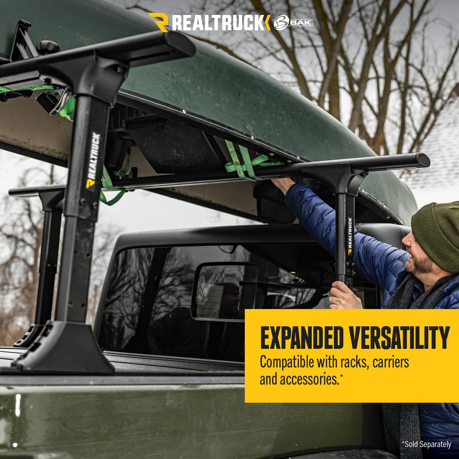 Realtruck Bak Mx4 Ts Hard Folding Truck Bed Tonneau Cover | 449133Ts | Fits 2020-2025 Chevy/Gmc Silverado/Sierra 2500/3500 Hd 6'