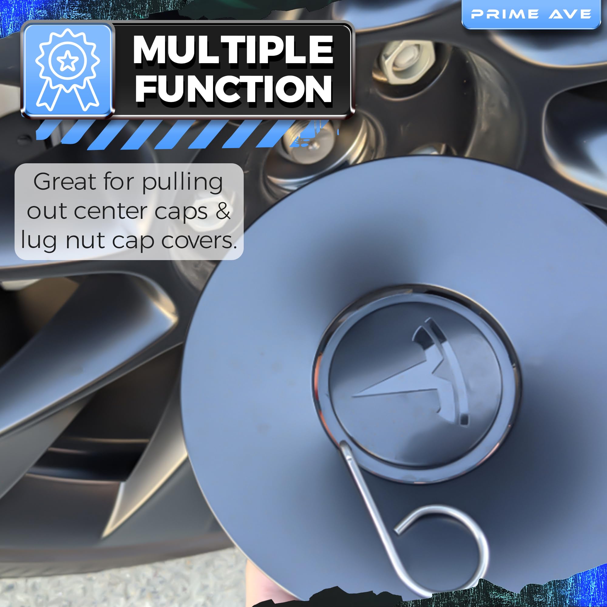 Prime Ave Wheel Lug Nut Cap Cover & Center Cap Removal Tool Stainless Steel Lug Nut Pullers Compatible/Replacement for Audi BMW