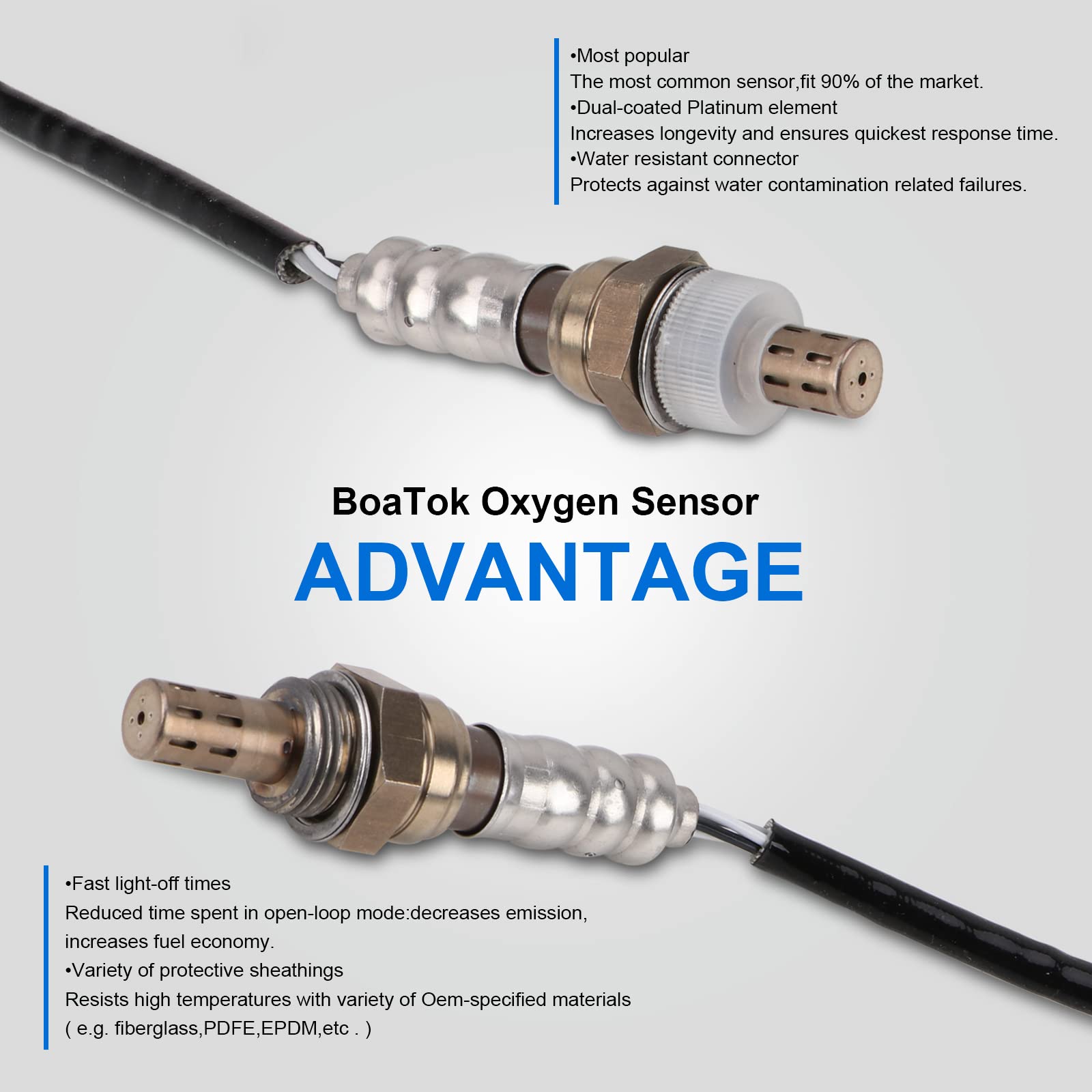 Boatok 2Pcs Oxygen Sensor 234-4668 Upstream O2 Sensor Compatible With Buick Cadillac Chevrolet Chevy Gmc Sierra Silverado 1500 2