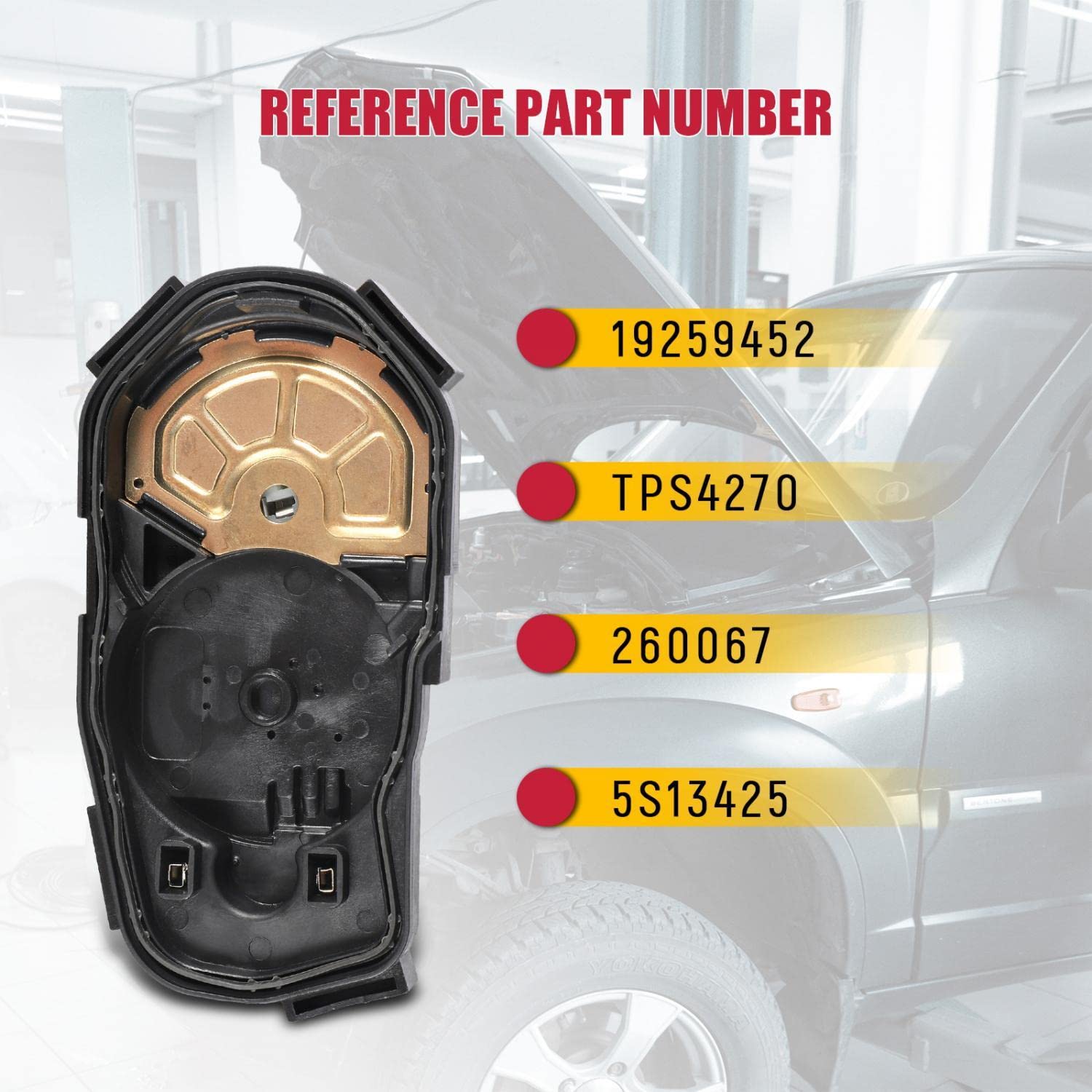 AUTEX Throttle Position Sensor TPS Sensor 19259452 TPS4270 Compatible with Chevy Silverado Trailblazer Express Suburban Tahoe Av