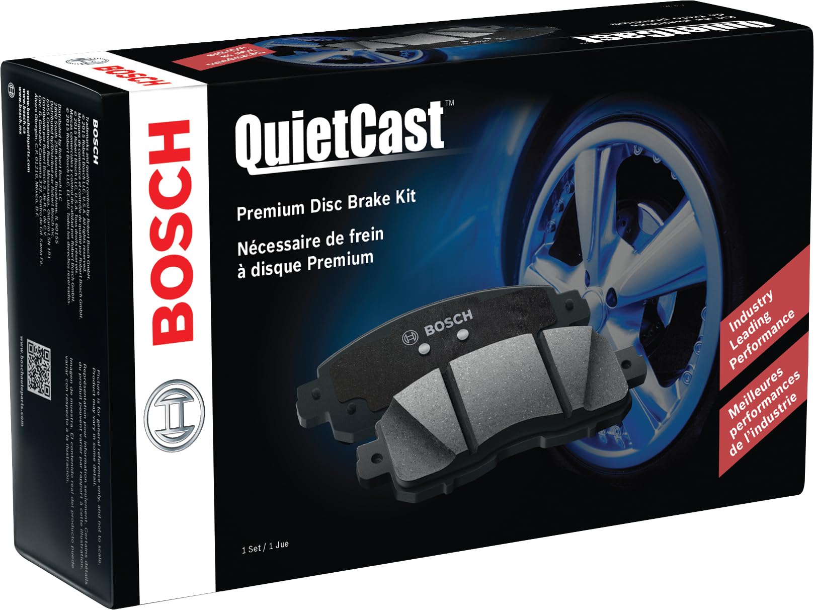 BOSCH BC1759 QuietCast Premium Ceramic Disc Brake Pad Set - Compatible with Select Mazda 3, 3 Sport; FRONT