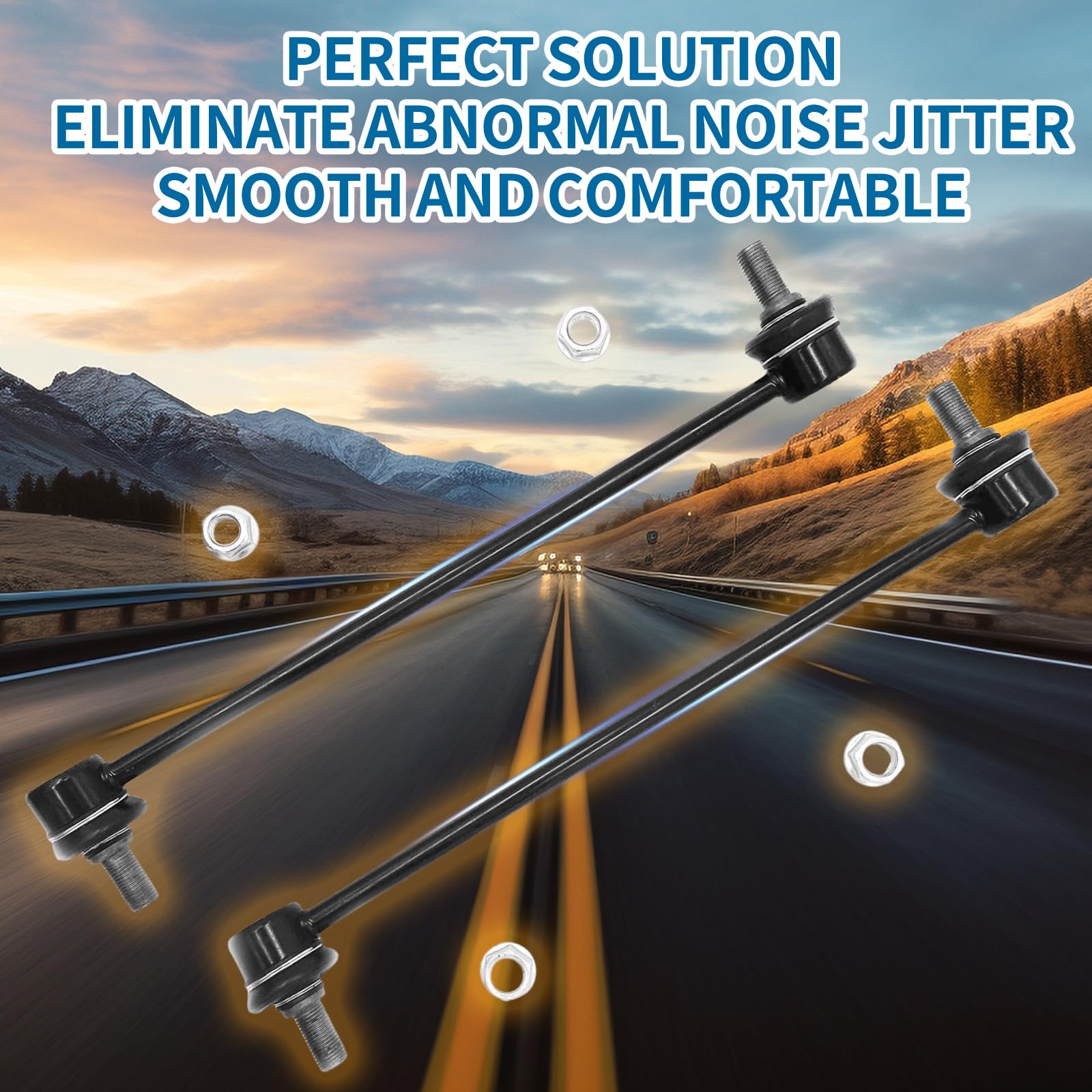 Xcpmc Front Sway Stabilizer Bar End Link Kit 2 Pcs Left & Right|Replacement For Honda Odyssey|Replace Oe#: K750304 Black