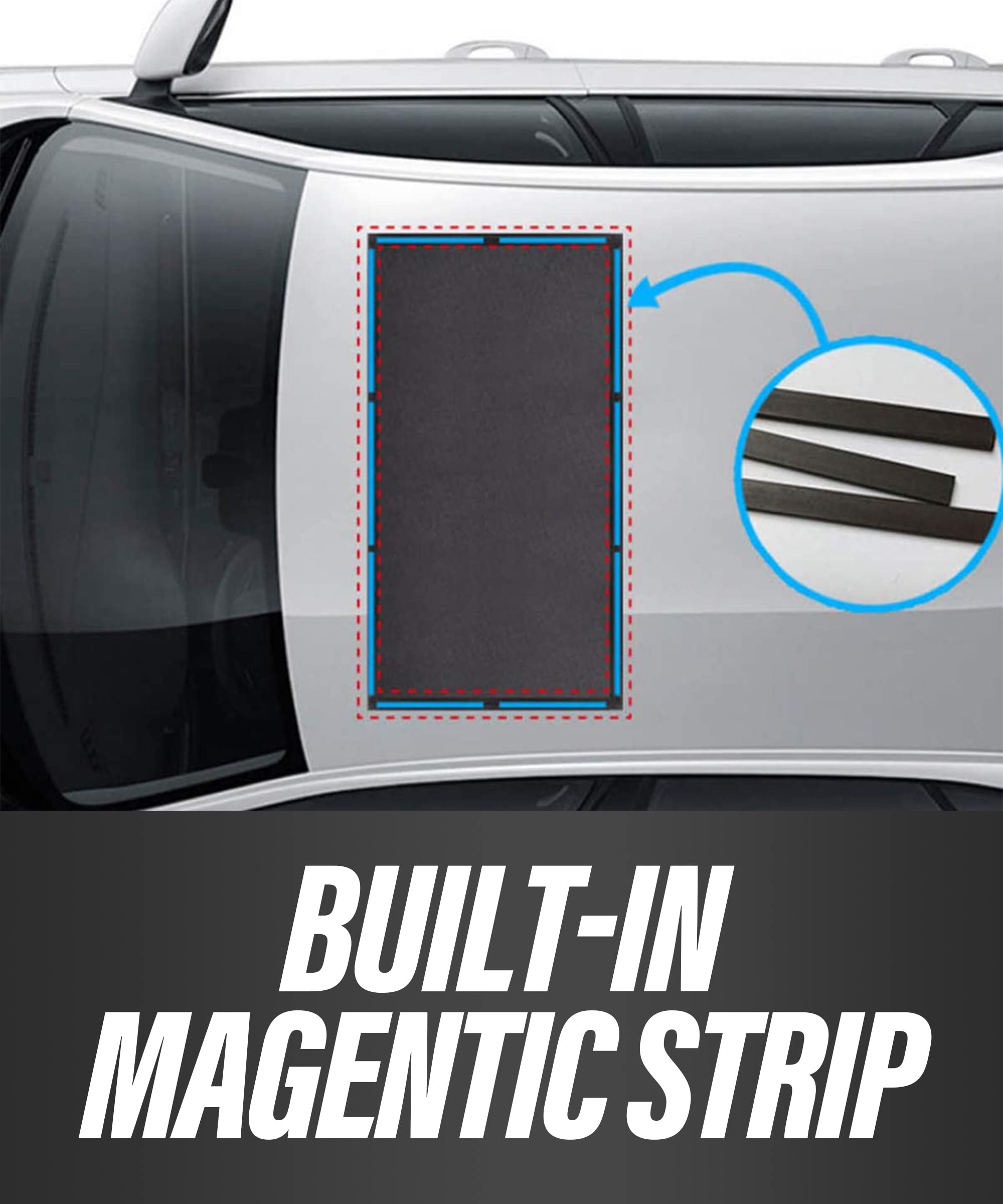 Esewalas Car Sunroof Sun Shade,Magnetic Screen Net Car Roof Cover,Universal Car Moon Roof Mesh Sun Uv Protection Cover,Car Sunro