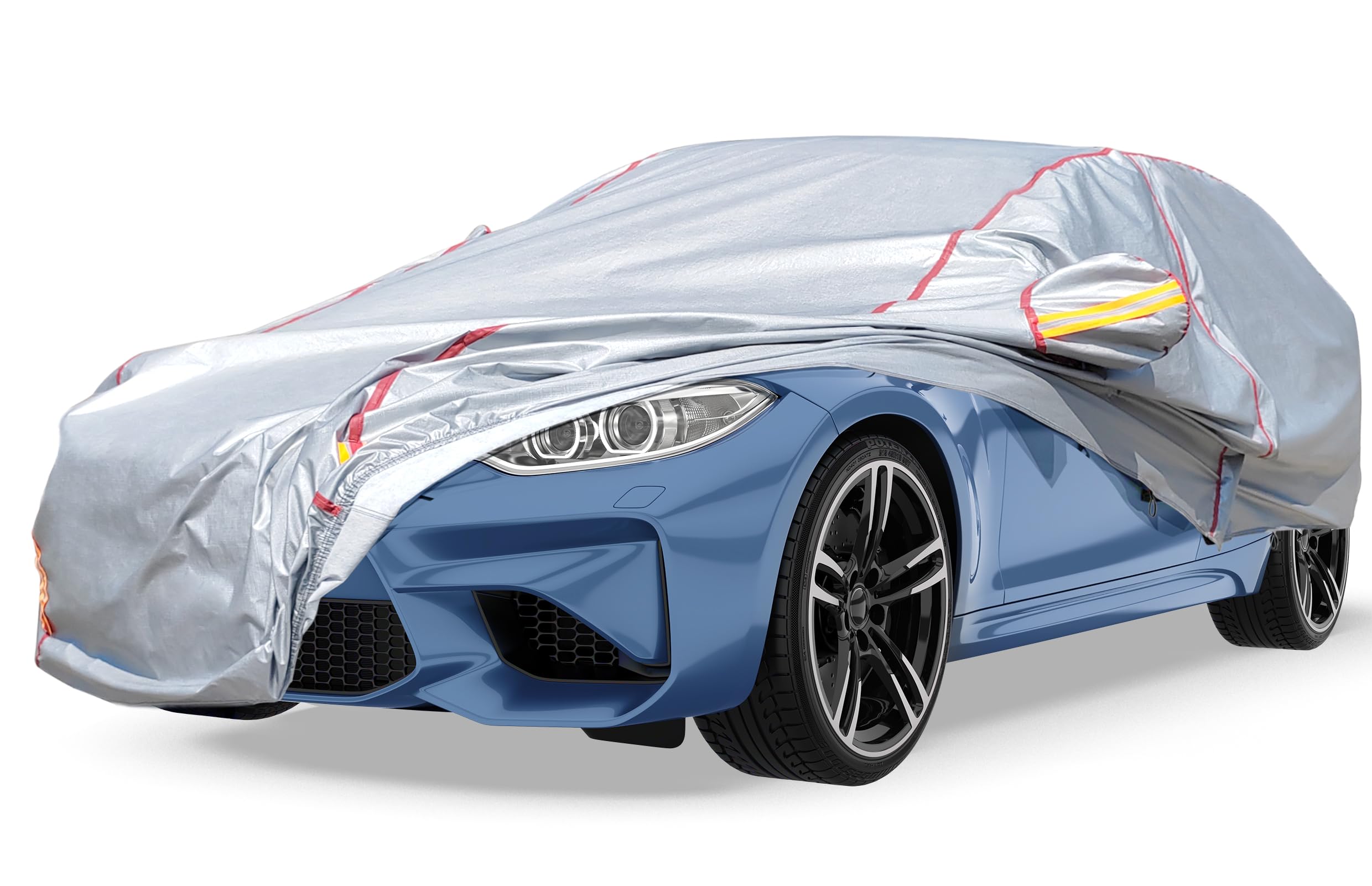 Car Cover Waterproof All Weather, 6 Layers Outdoor Xxl Full Car Cover Uv Snow Rain Wind Dust All Weather Outdoor Protection With