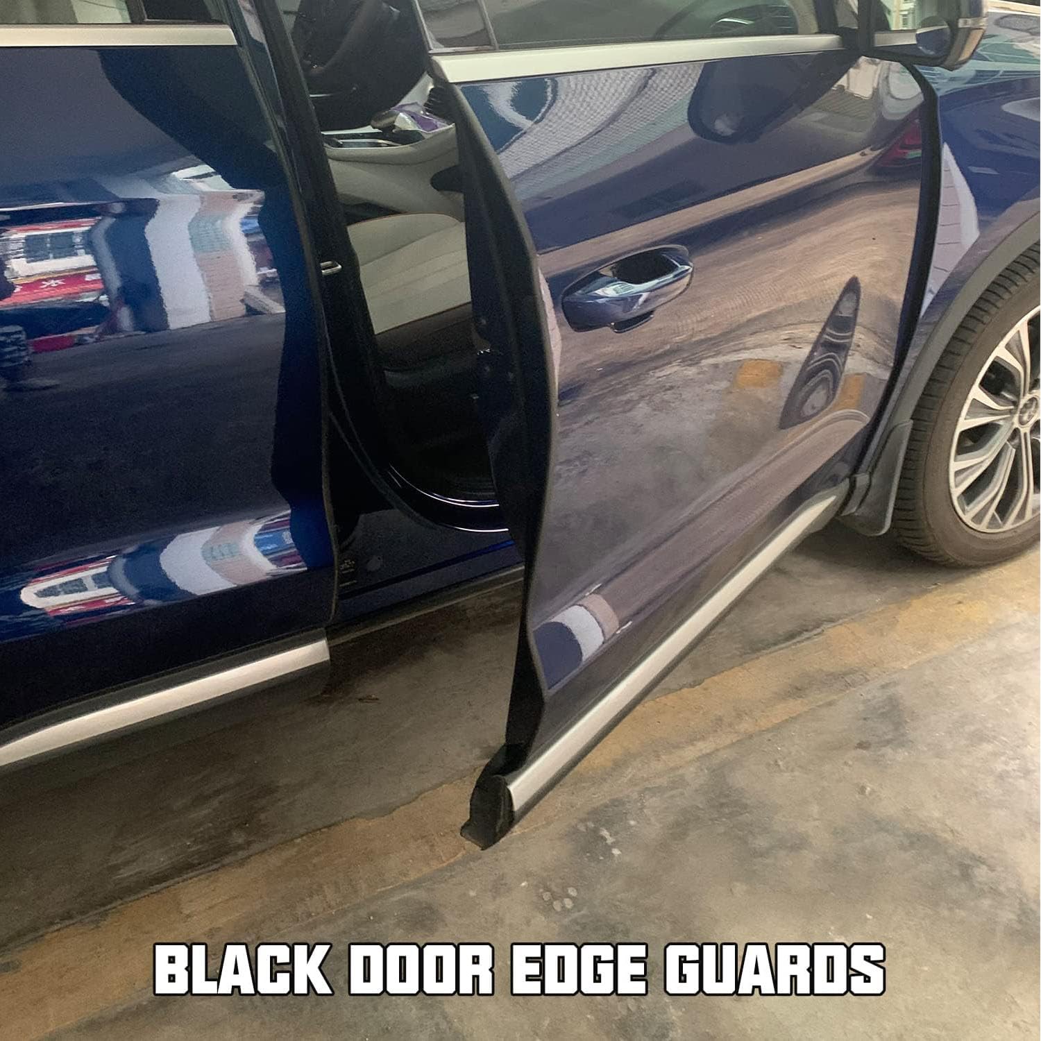 Winunite 32.8Ft(10M) Car Door Edge Guards Black, Fit Most Vehicles, Self-Adhesive Pvc, Fade-Resistant, U-Shaped Automotive Trim