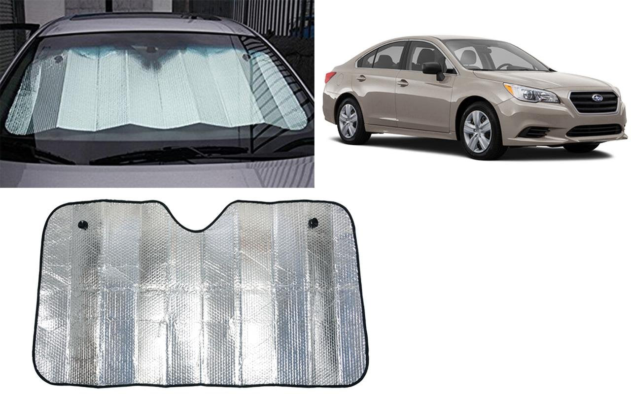 Auto Pearl Collapsible Mesh Foldable Auto Front/Rear Window Silver Sun Shade Car Windshield, 130 * 60Cm for Legacy