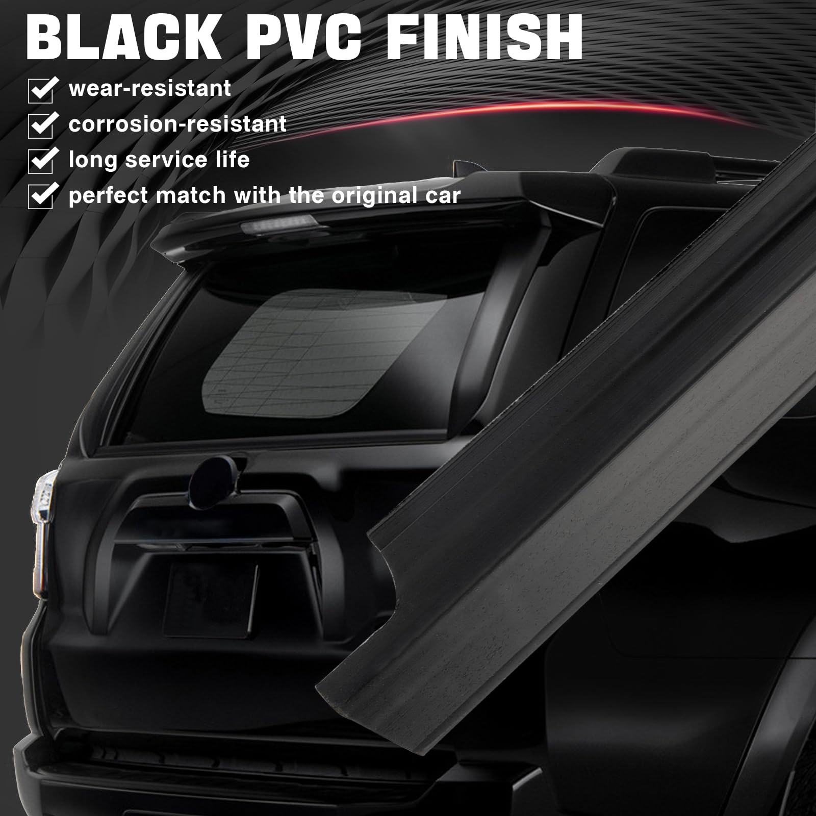 Fomiuzy Rear Tailgate Liftgate Trunk Hatch Car Outer Door Window Moulding Sweep Felt Trim Seal Weather Stripping Compatible With