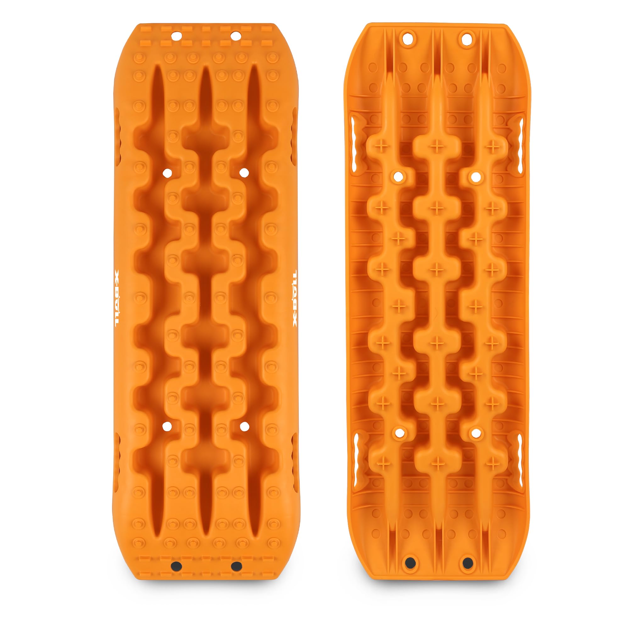 X-BULL New Recovery Traction Tracks Tire Ladder for Sand Snow Mud 4WD(Orange)
