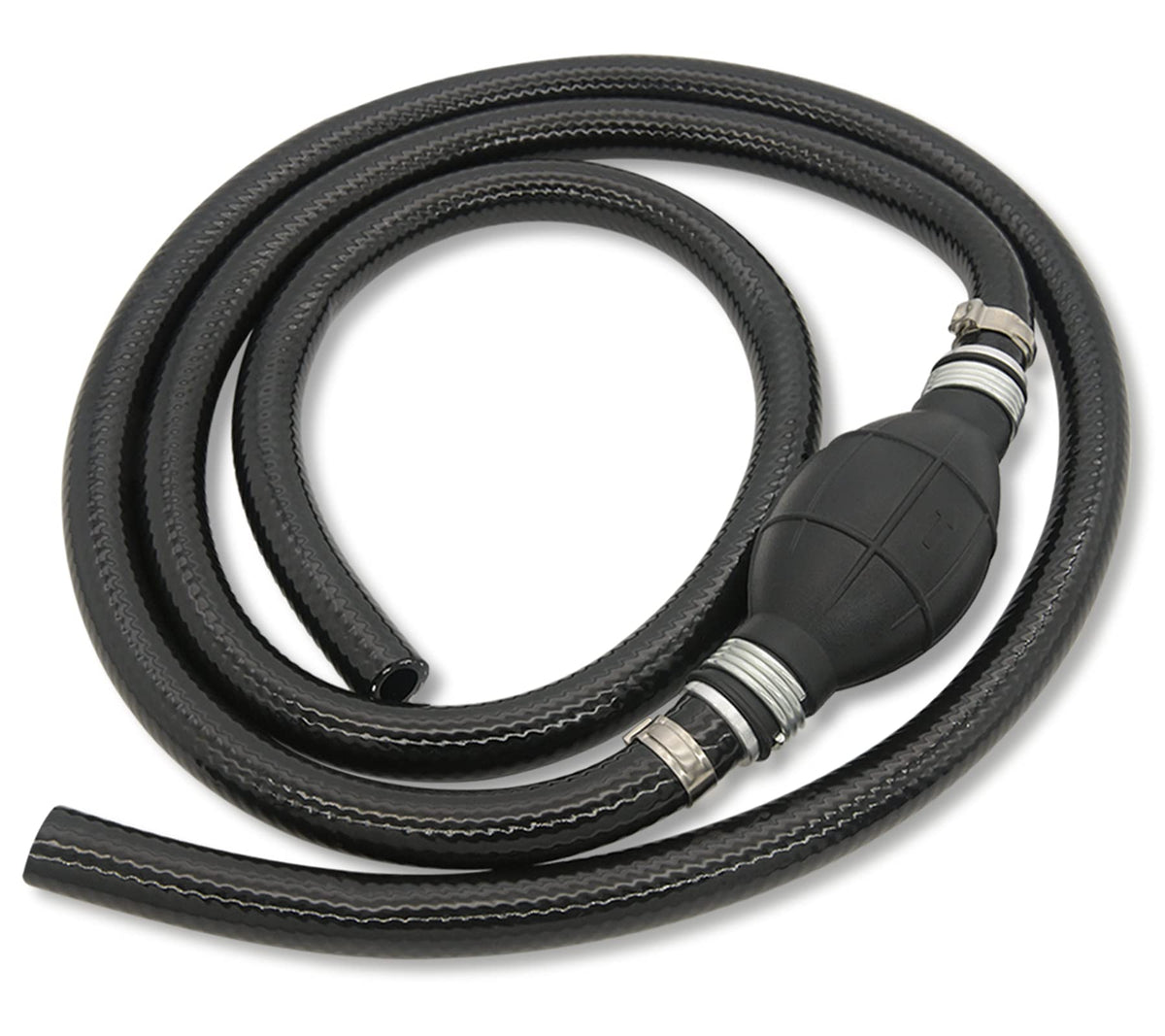 Fuel Line Assembly, Outboard Motor Fuel Line Inner Diameter 3/8' Outer Diameter 5/8' Outer Dia Hose Line Marine Outboard Boat Motor Rvs Fuel Assembly With Primer Bulb Steel Hose Clamps