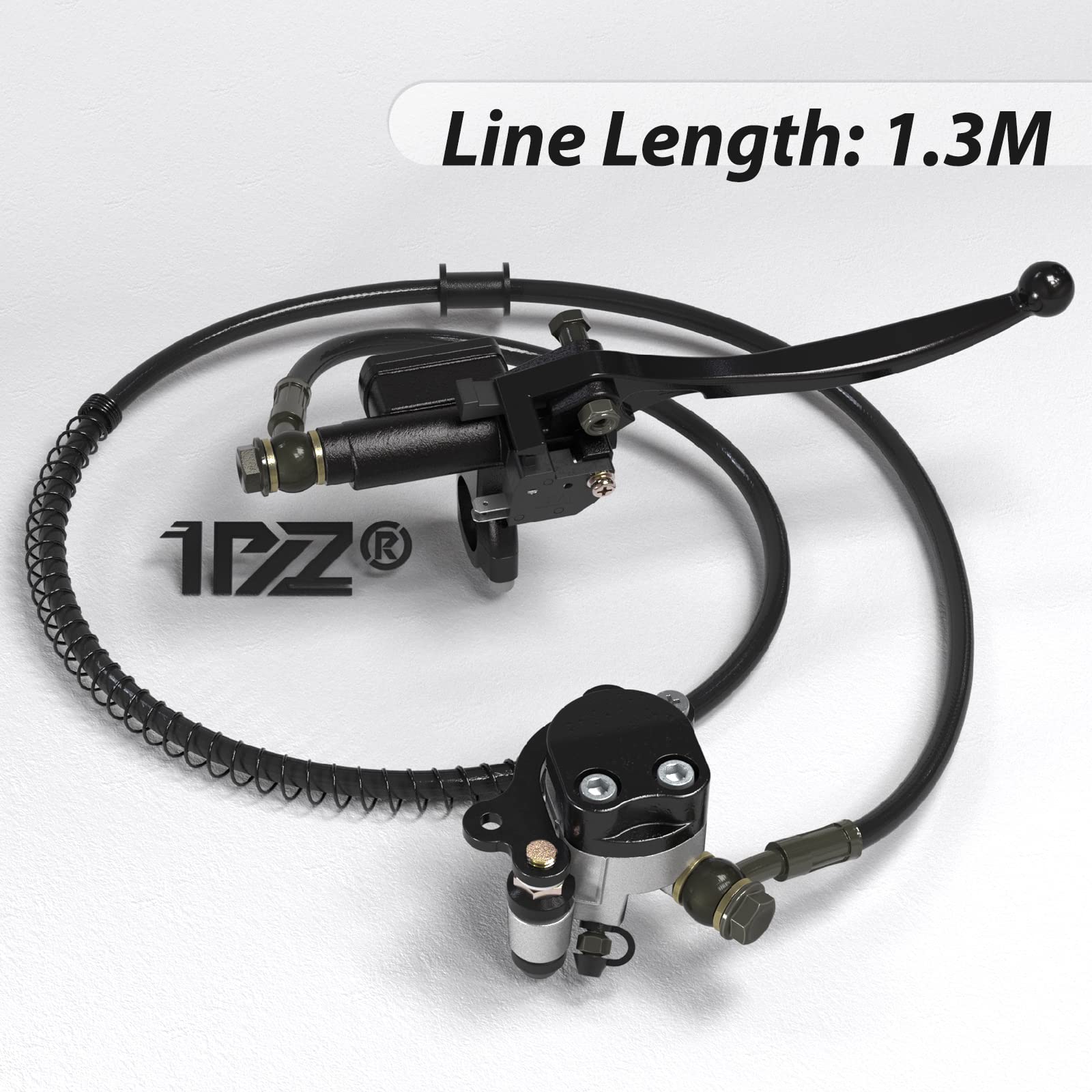 1Pz Bb1-Ce2 51Inch Upgraded Hydraulic Brake Master Cylinder Caliper With Brake Pad Replacement For 79Cc 97Cc 2.8Hp Baja Doodle Bug Db30 Racer Motovox Go Karts Mini Bike Part