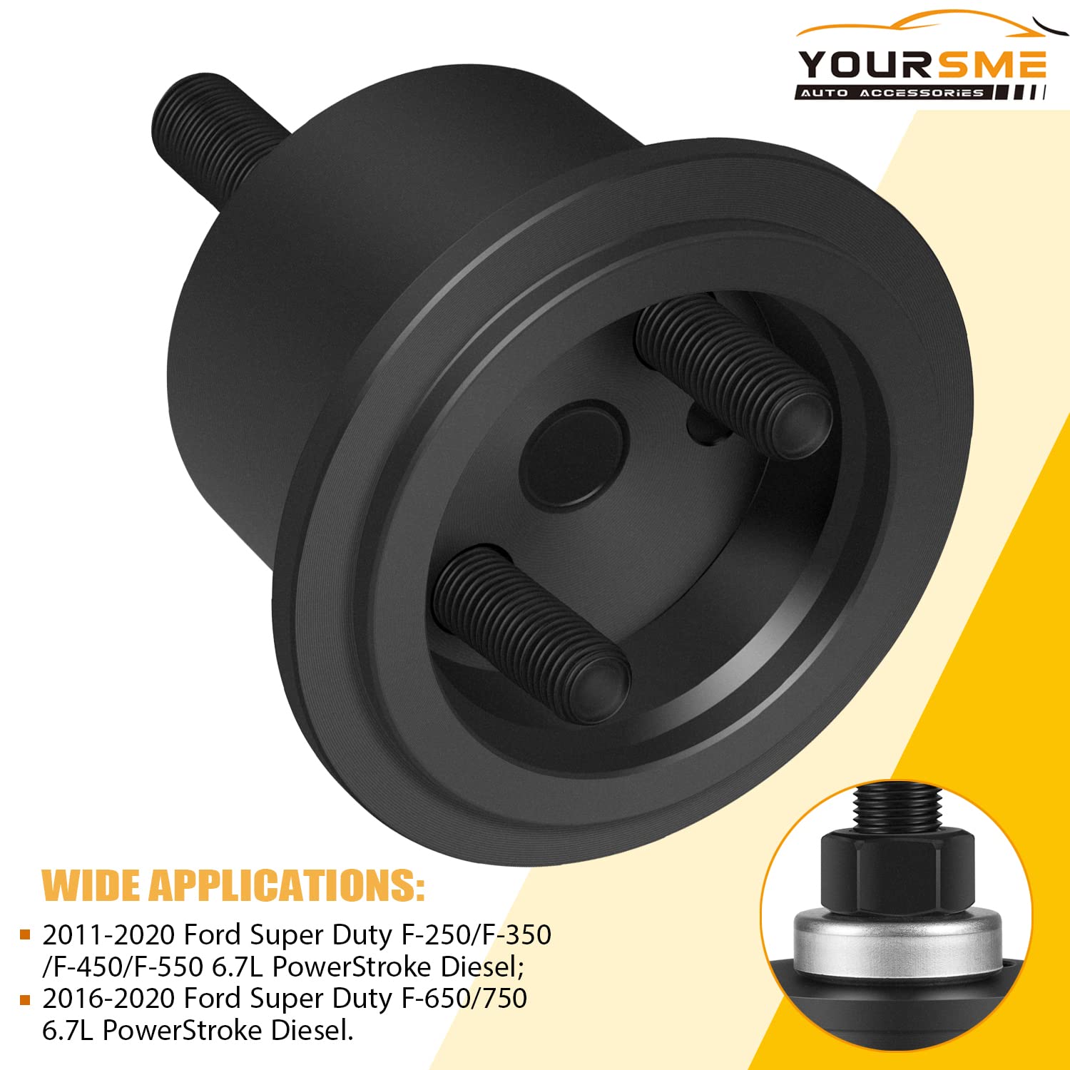 6.7L PowerStroke Front Crankshaft Seal Installer Tool 303-1509 & 303-1509-01 Fit for 2011-2020 Ford Super Duty F250/F350/F450/F5