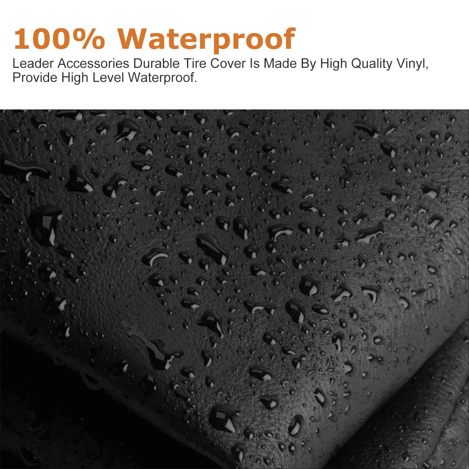 Leader Accessories 4-Pack Tire Covers - Heavy Duty Wheel Protectors For Truck, Suv, Jeep, Camper, Trailer, Rv - Waterproof 600D