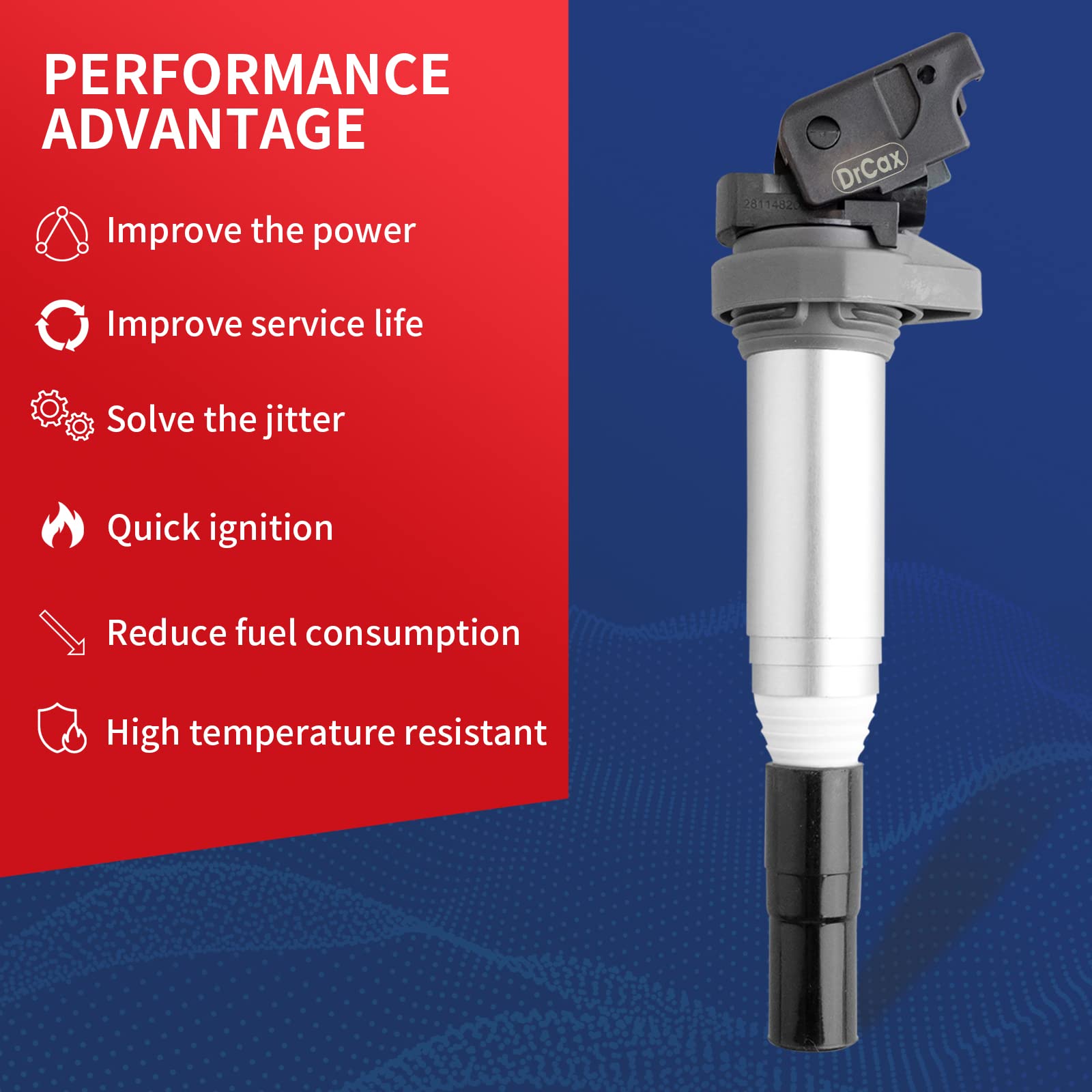 Drcax Oem Ignition Coil Uf598 C1692 Compatible With Mini Cooper 2007-2013 Cooper Countryman 2011-2016 Cooper Paceman - 1.6L L4 E