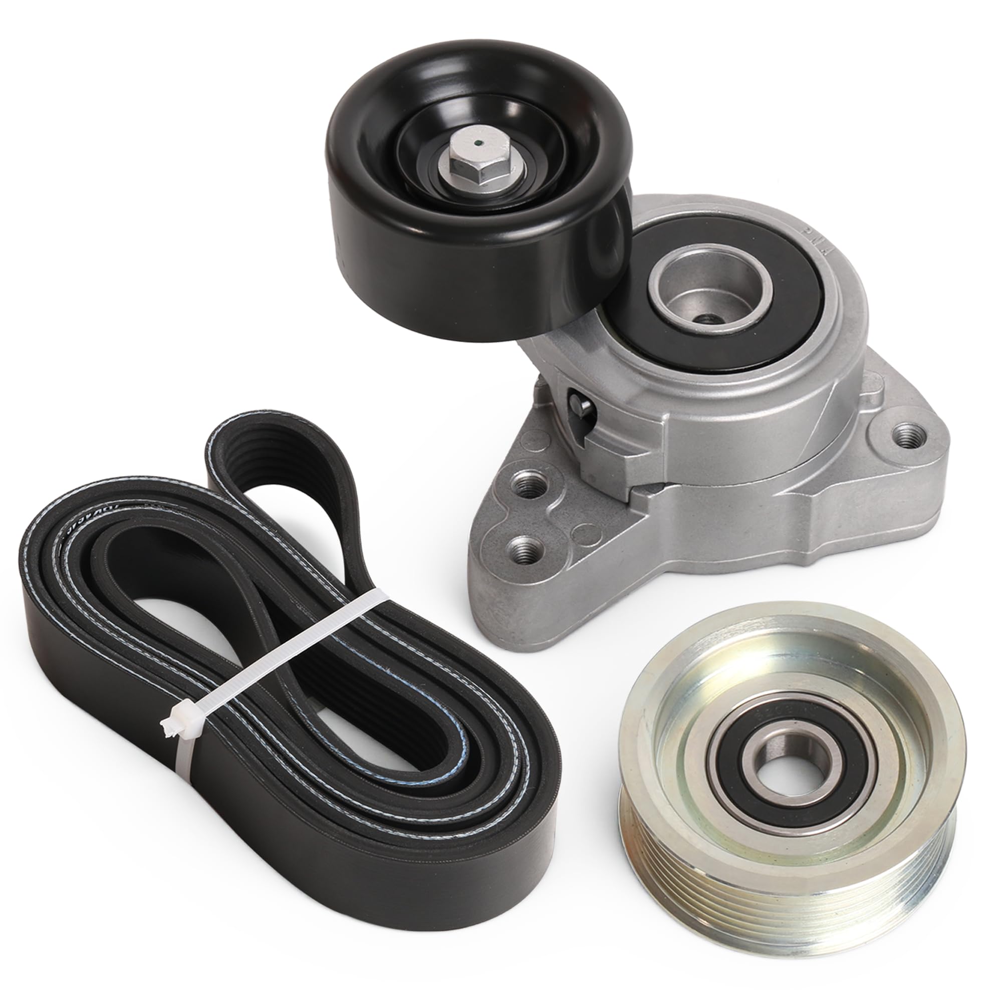 Riyhch Serpentine Belt Tensioner Idler Pulley Kit for Honda Civic 2006-2011 2.0L Replacement 31170RAAA01 36320
