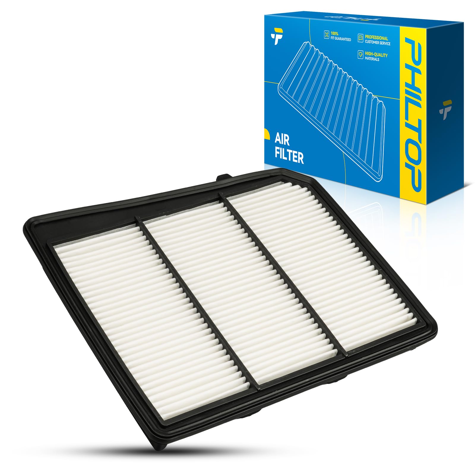 PHILTOP Engine air filter CA12168 Replacement for 2017-2024 Nissan TITAN 5.6L, Rigid Panel