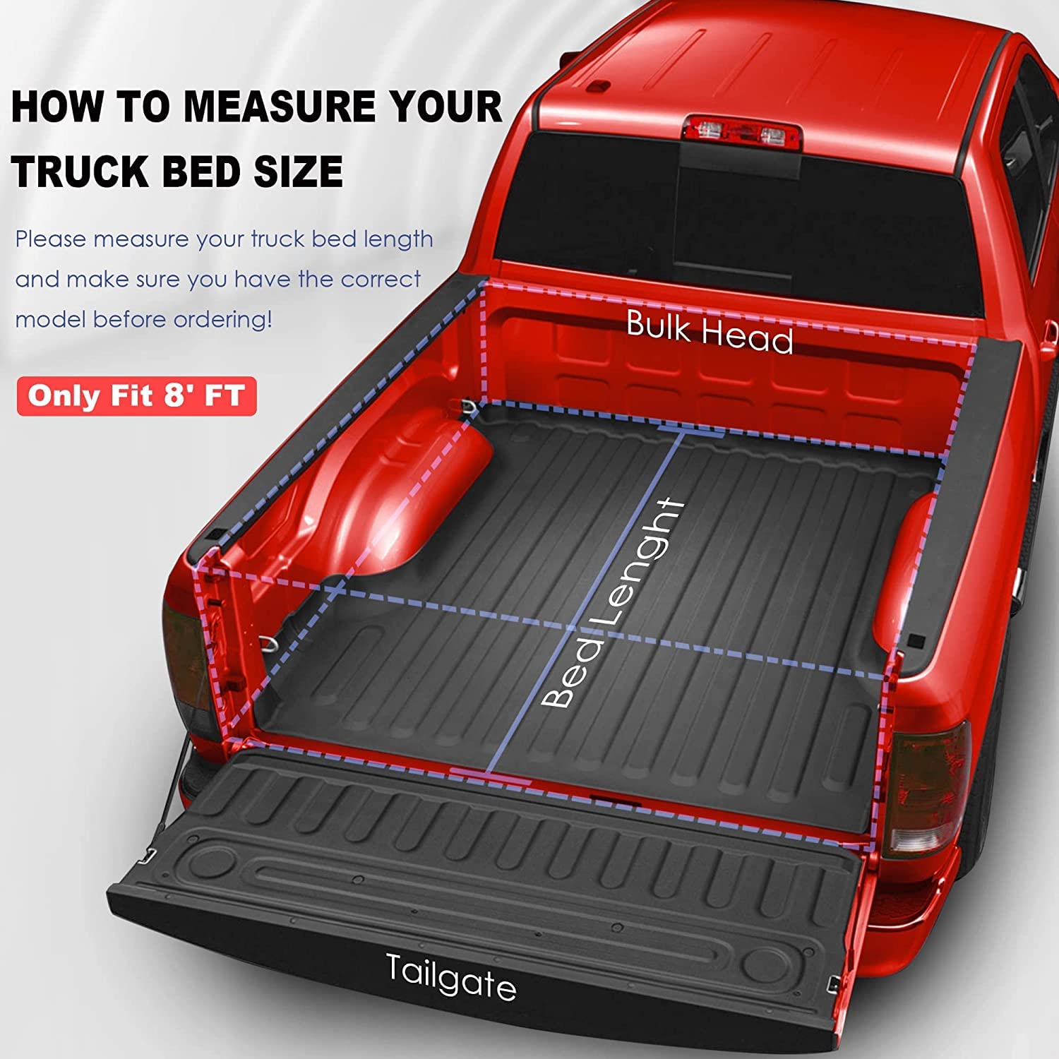 Mostplus Roll-Up Soft Vinyl Truck Bed Tonneau Cover Compatible With 2004-2008 Ford F150 F-150 (Excl. Raptor Series) Styleside 8