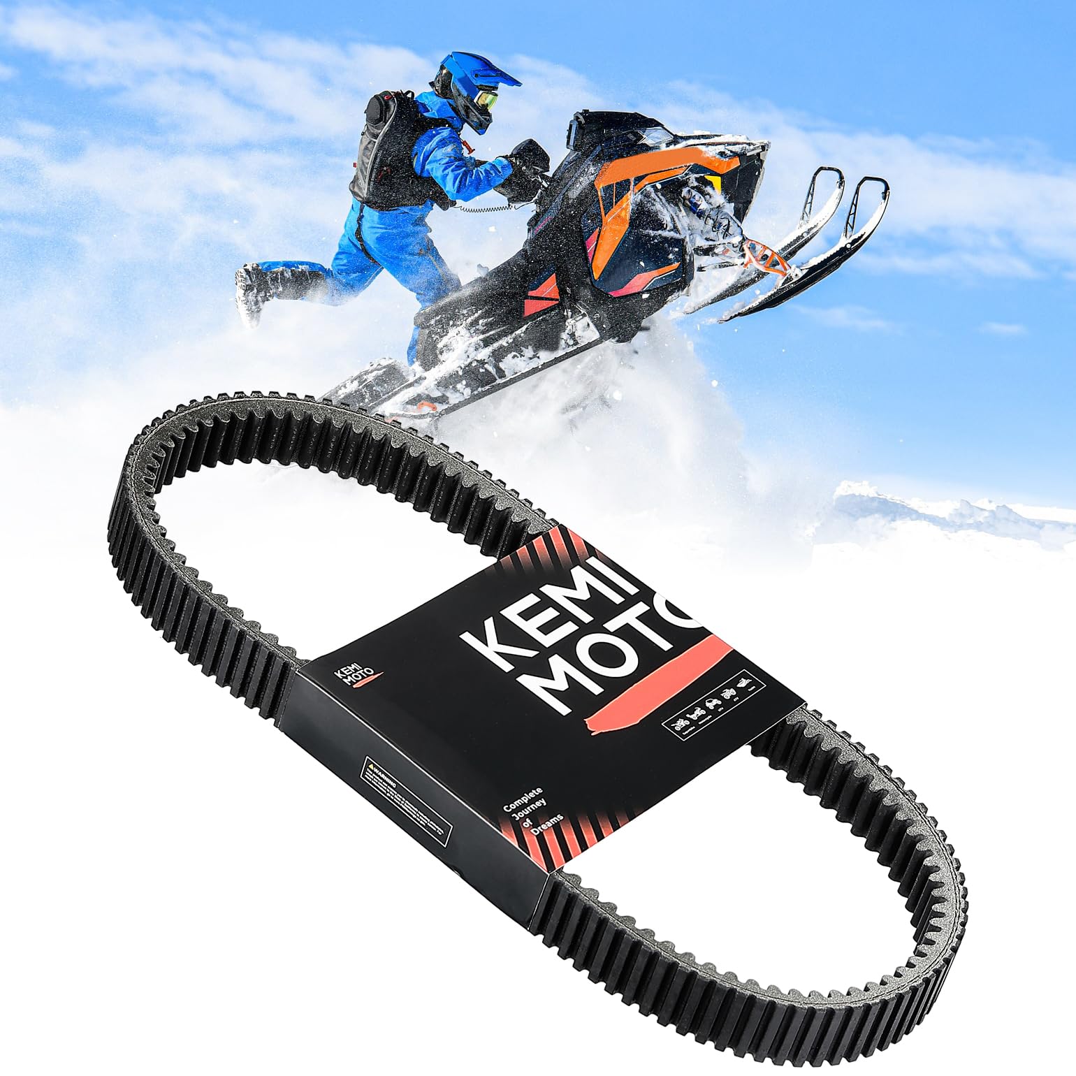 KEMIMOTO 3211216 Snowmobile Drive Belt CVT Belt Compatible with Polaris 850 RMK Khaos 155, 850 PRO RMK 165,850 RMK SP 155, 850 R
