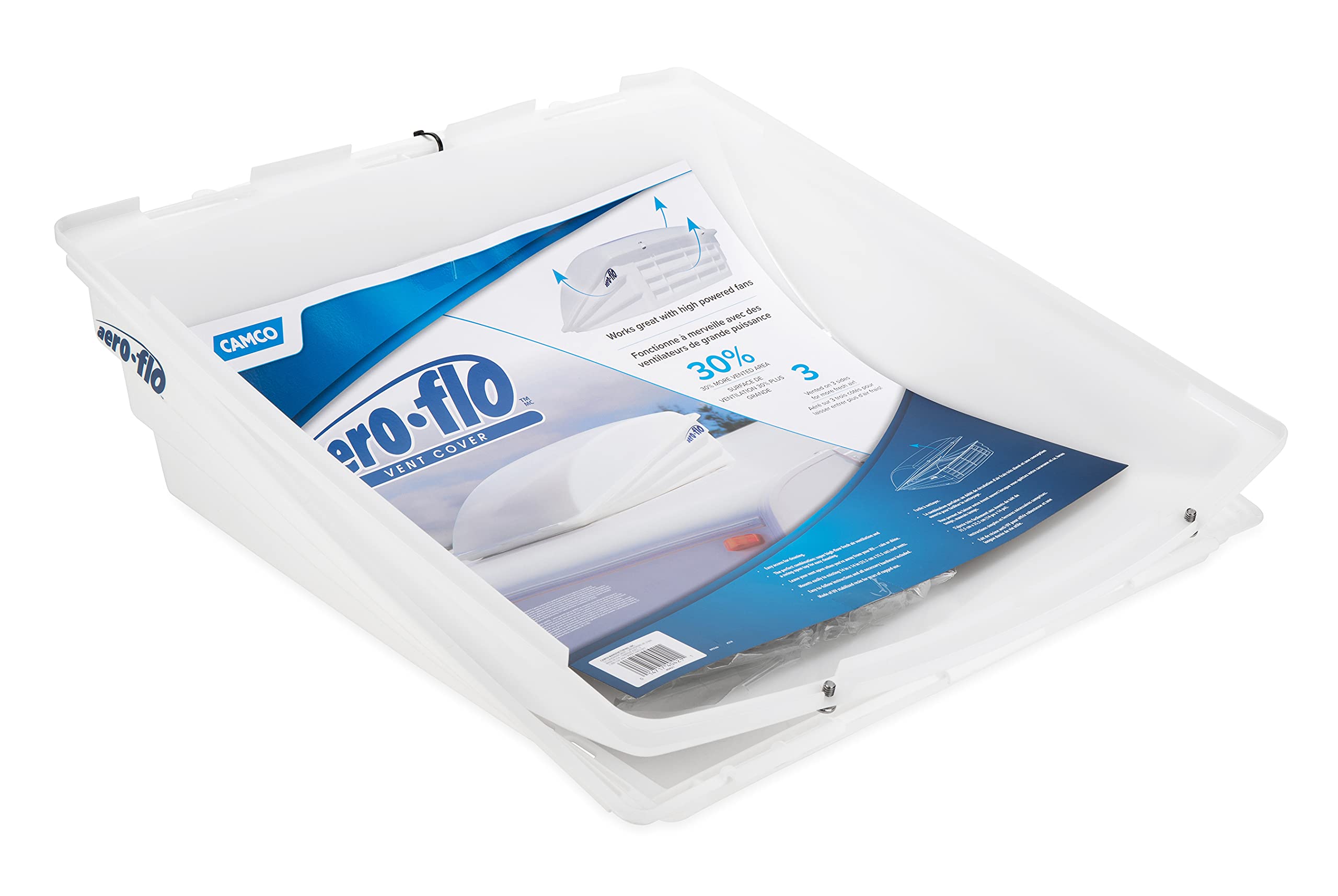 Camco 40421 Aero-Flo Roof Vent Cover (White)