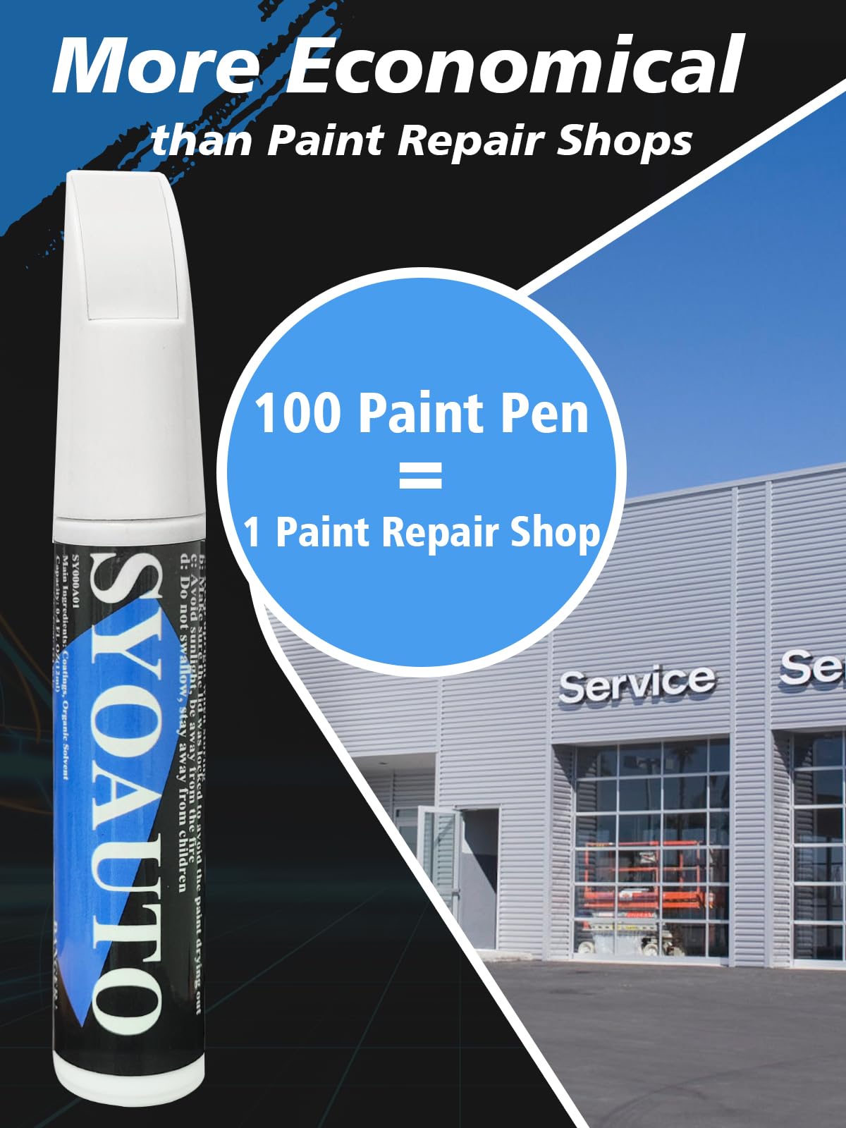 Syoauto White Touch Up Paint For Cars, White Car Touch Up Paint White Auto Paint Scratch Repair Automotive Touchup Paint Pen 2 I