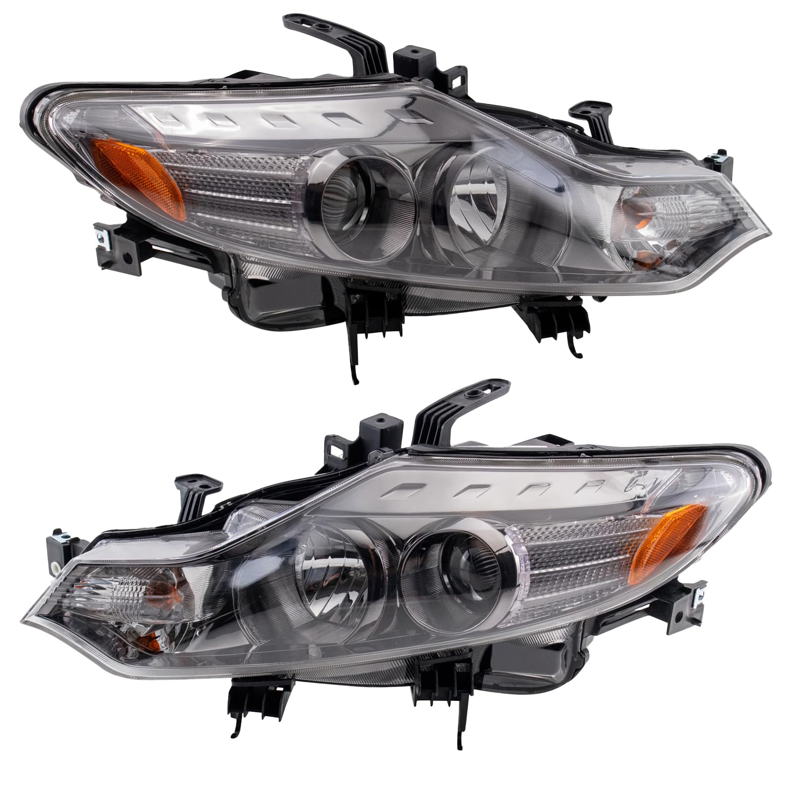 Trq Driver & Passenger Side Headlight Assembly Set Headlights Driver & Passenger Side Compatible With 2009-2014 Nissan Murano Ni