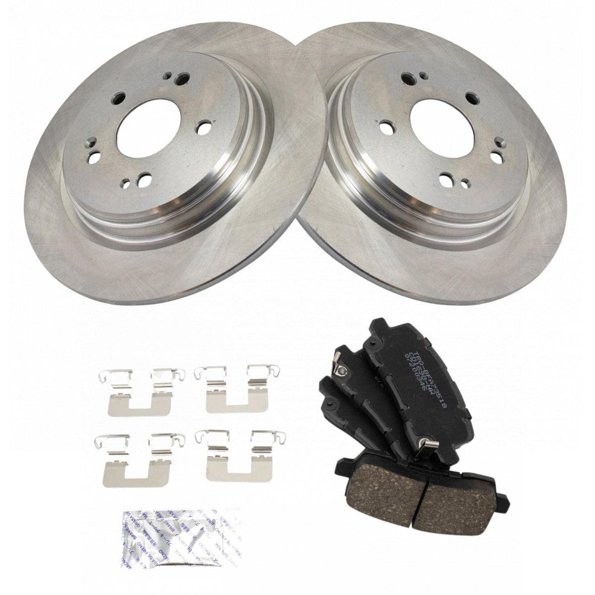 Trq Rear Brake Pad & Rotor Kit Brake Pads Brake Rotor Ceramic Compatible With 2017 Acura Tlx