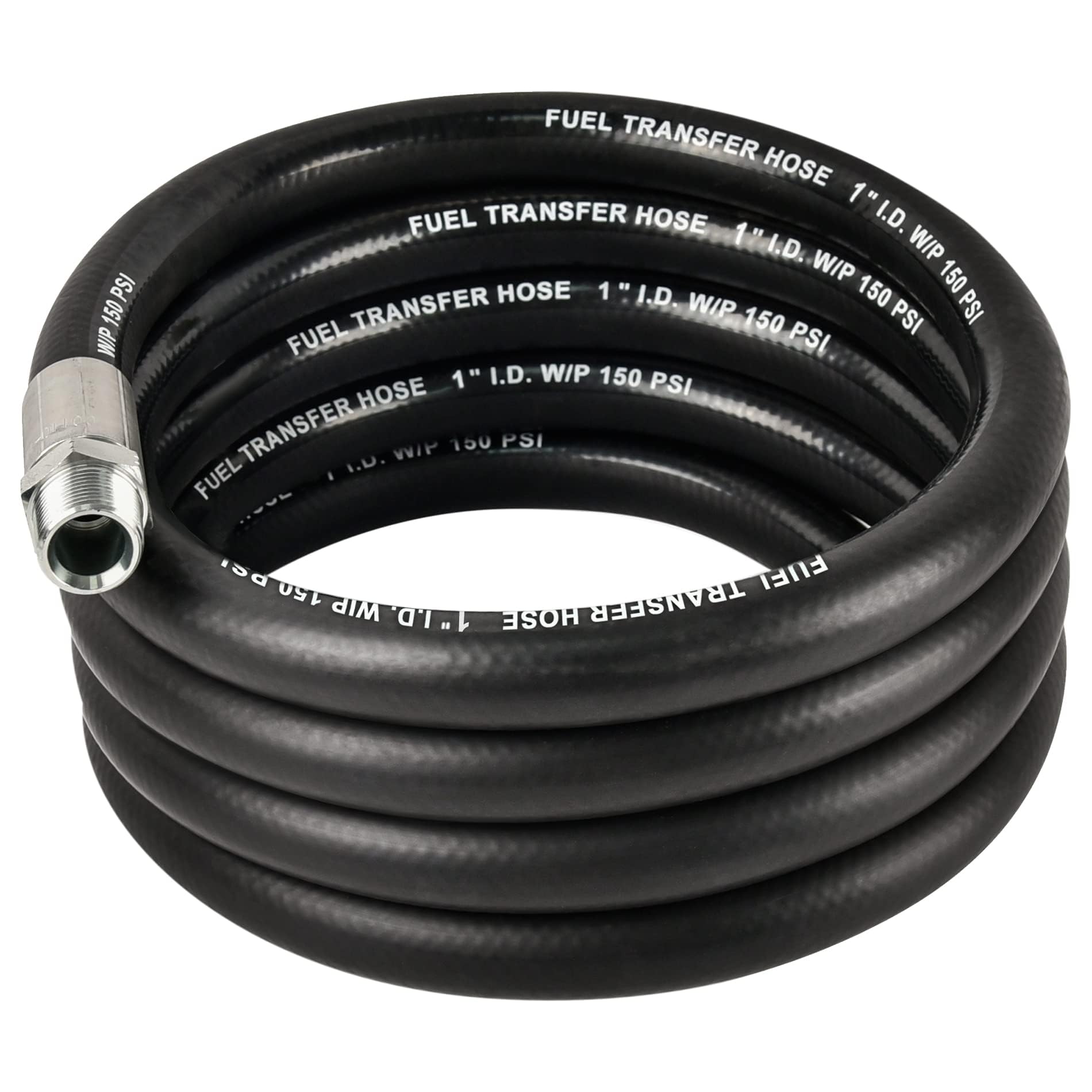 Evil Energy 1'' Fuel Transfer Hose 14Ft,Farm Fuel Hose For Dispensing Diesel Gasoline Kerosene Biodiesel
