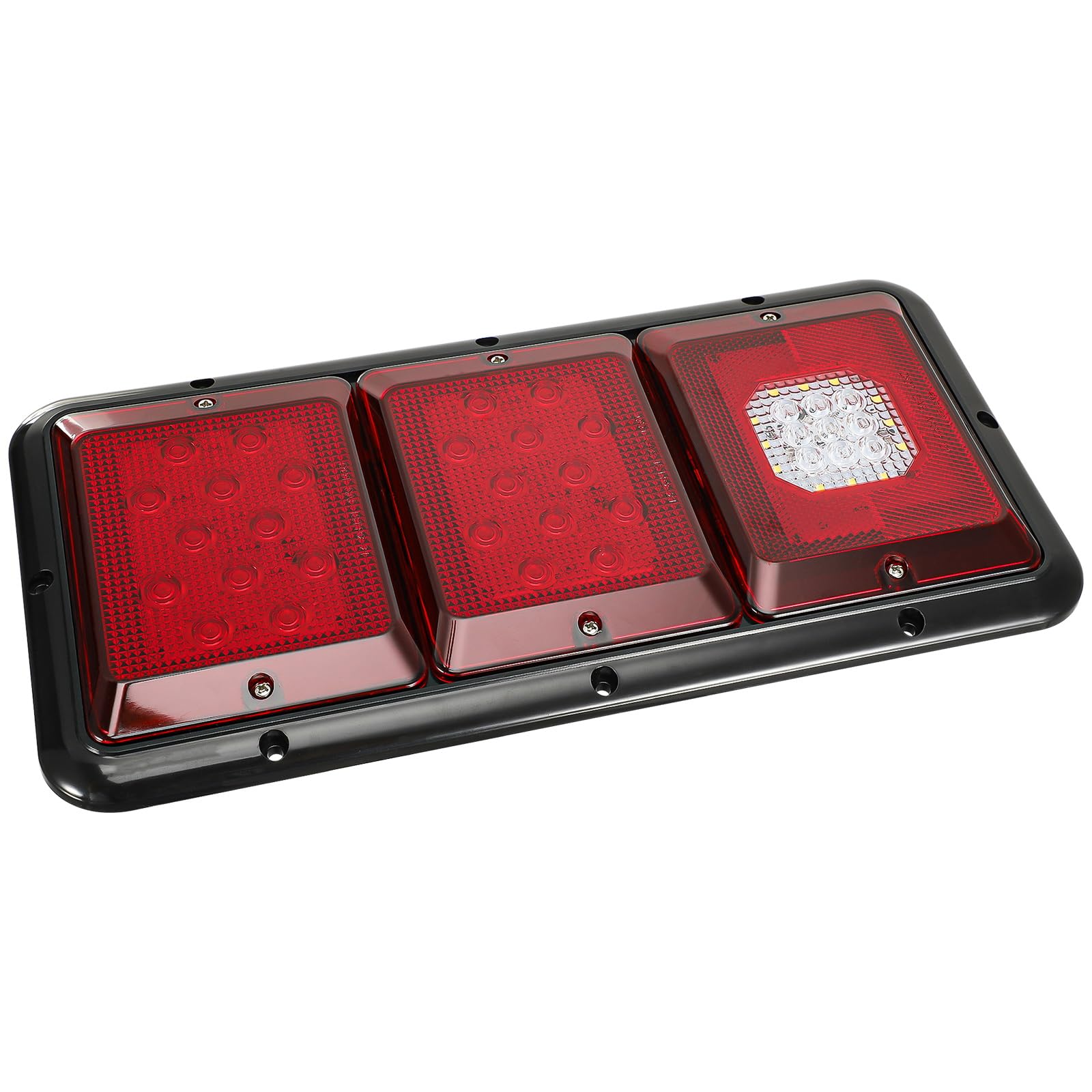 Partsam 2Pcs Led Triple Tail Lights 45 Leds, Rectangle Vertical Or Horizontal Mount Led Trailer Camper Rv Tail Lights Stop Turn