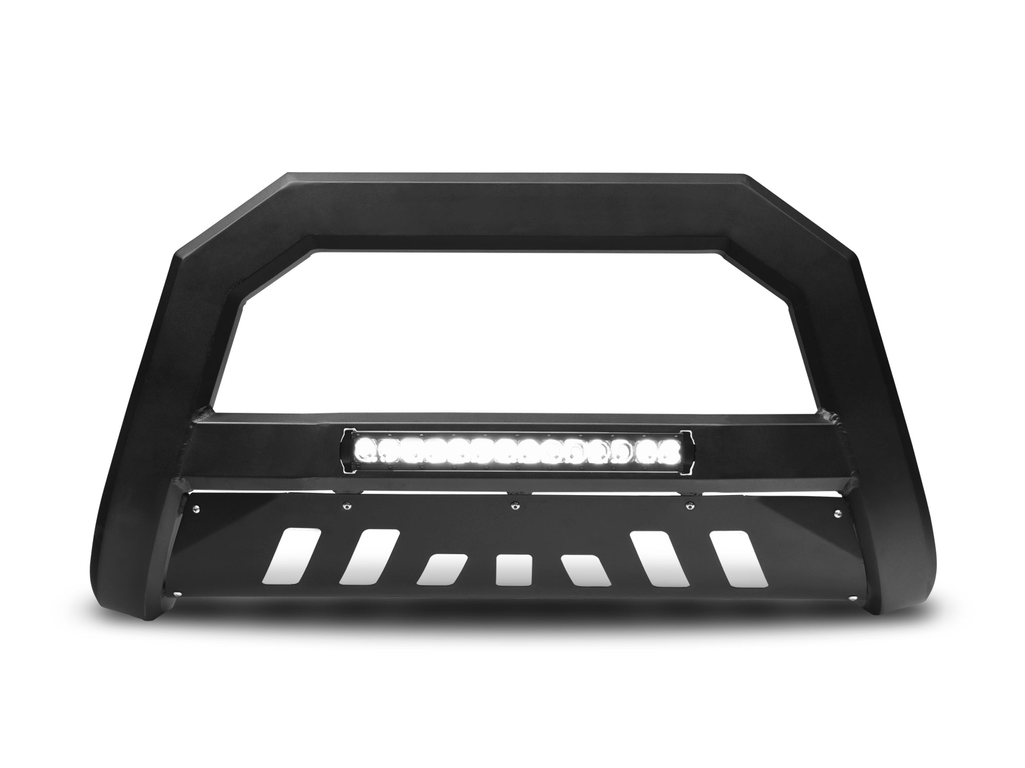 Armordillo 2005-2019 Nissan Frontier Ar Series Bull Bar W/Led - Matte Black W/Aluminum Skid Plate