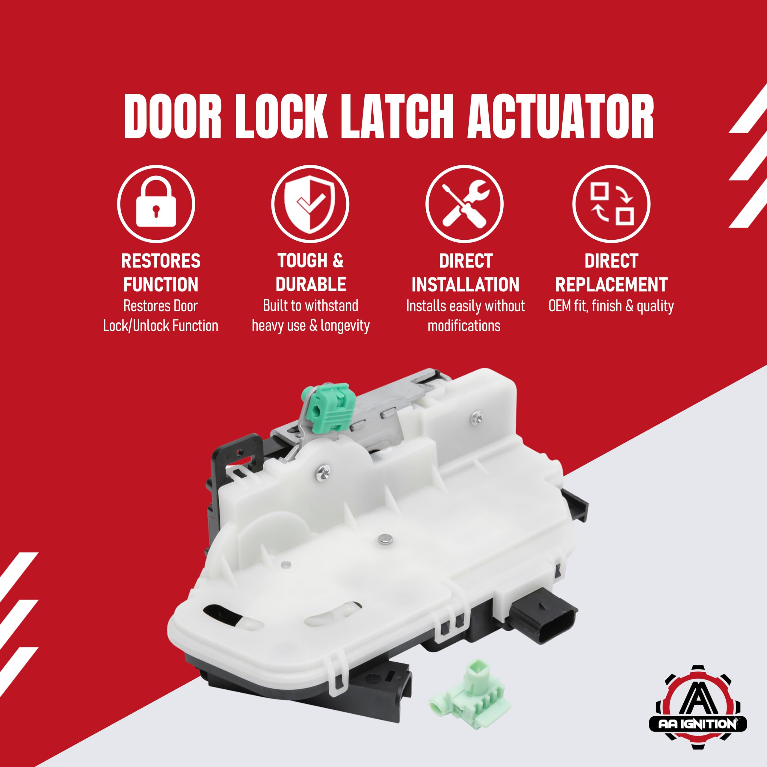 Door Lock Latch Actuator Replacement By Aa Ignition - Front Right Passenger Side - Replaces 9L3Z5421812A, 7T4Z7821812A - Fits Fo