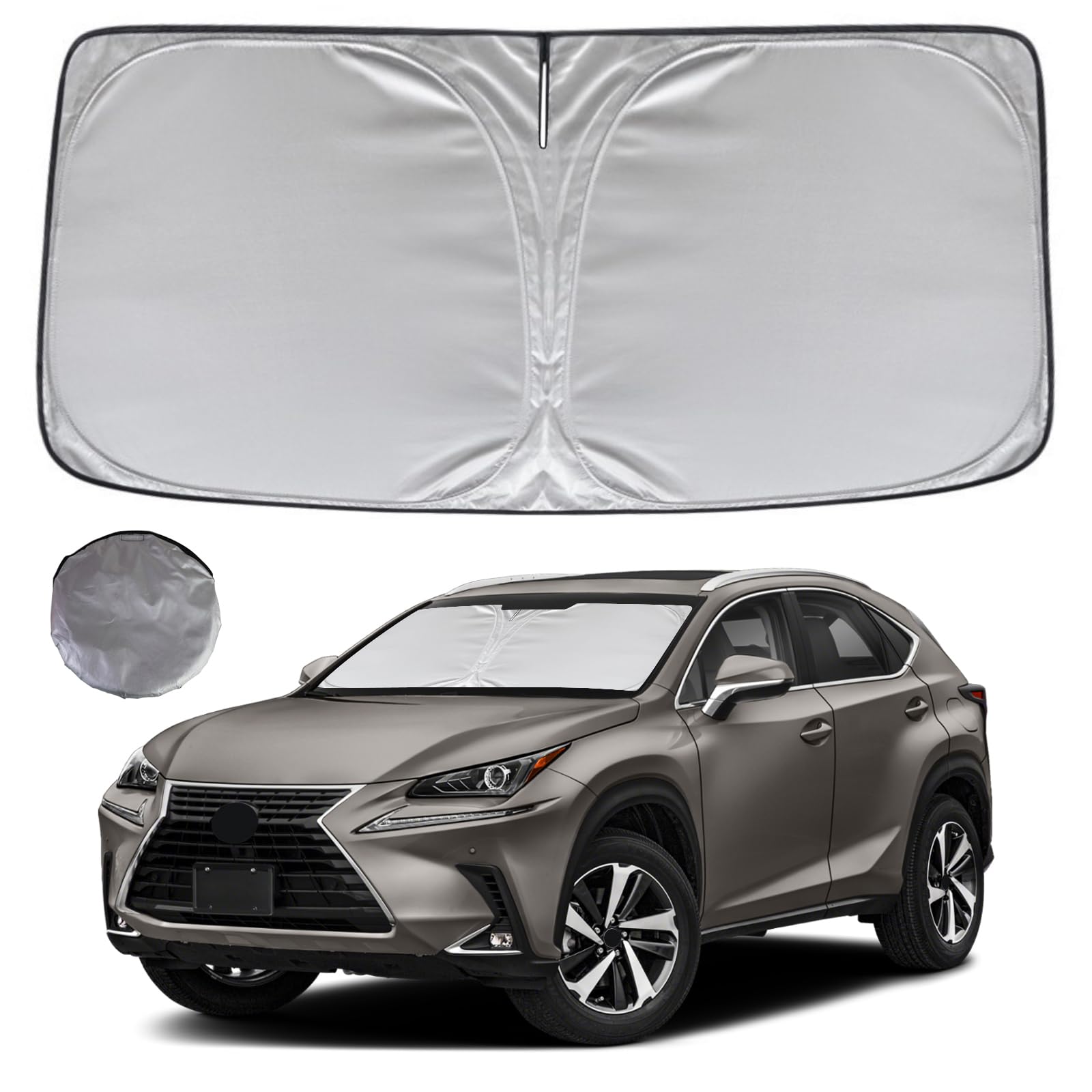 Kayzt Windshield Sun Shade For 2015-2021 Lexus Nx Nx300H/Nx300/Nx200T Foldable Sunshade Front Window Custom Fit Car Accessories