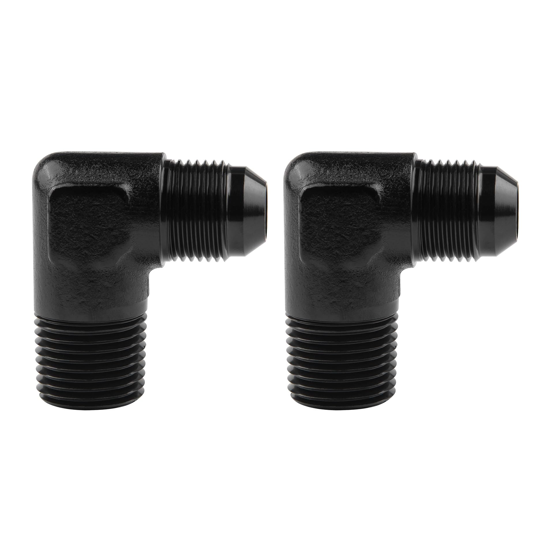 Evil Energy 8An To 1/2'' Npt Male 90 Degree Fitting Adapter Aluminum 2Pcs