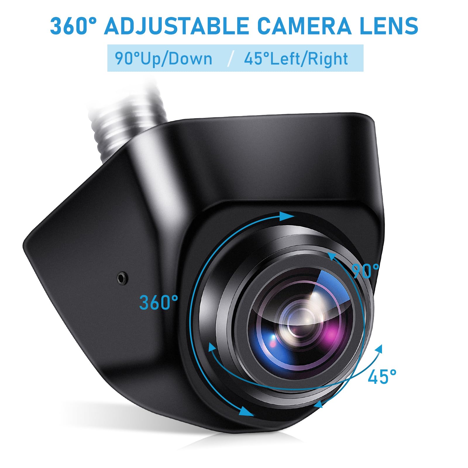 Hd Backup Camera For Car Universal Front/Side/Rear Camera For 12V Car Truck Pickup Suv Rear View Reverse Camera With 360 Rotatio