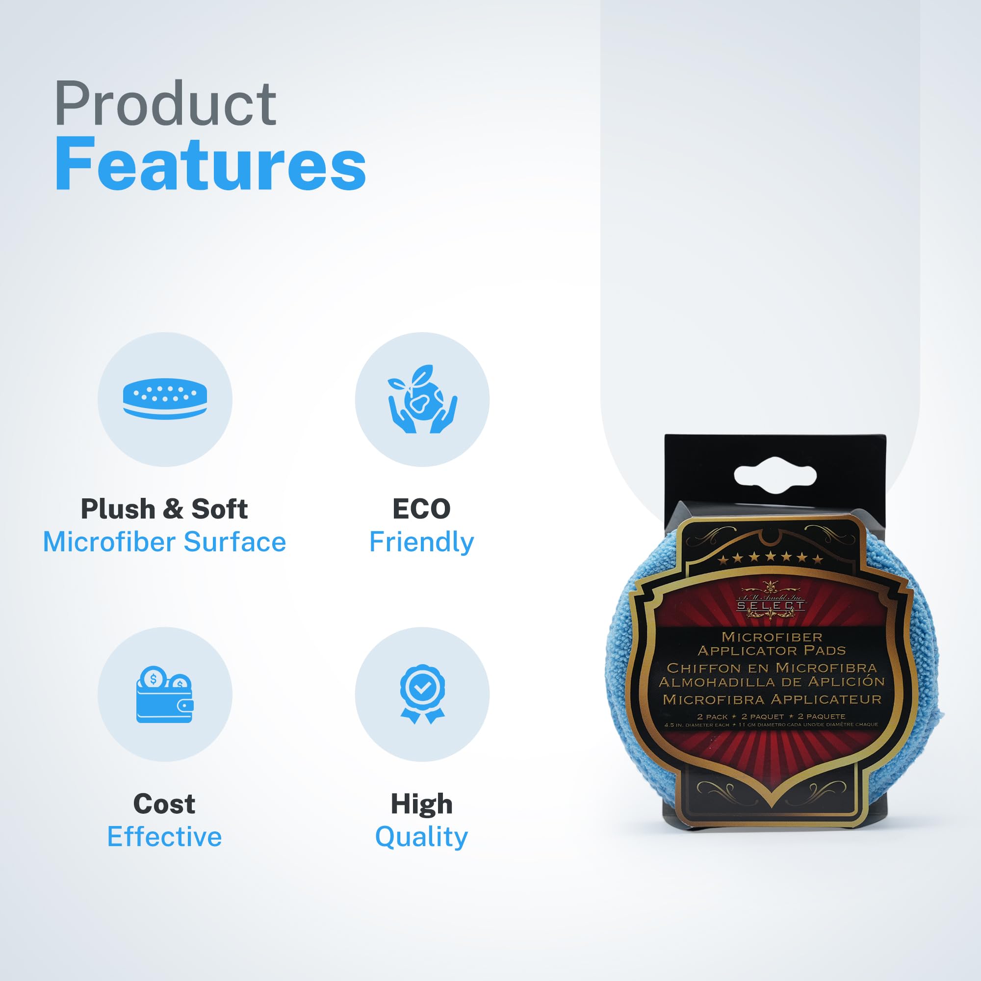 Sm Arnold Microfiber 4.5'' Round Applicator 2-Pack [25-522]