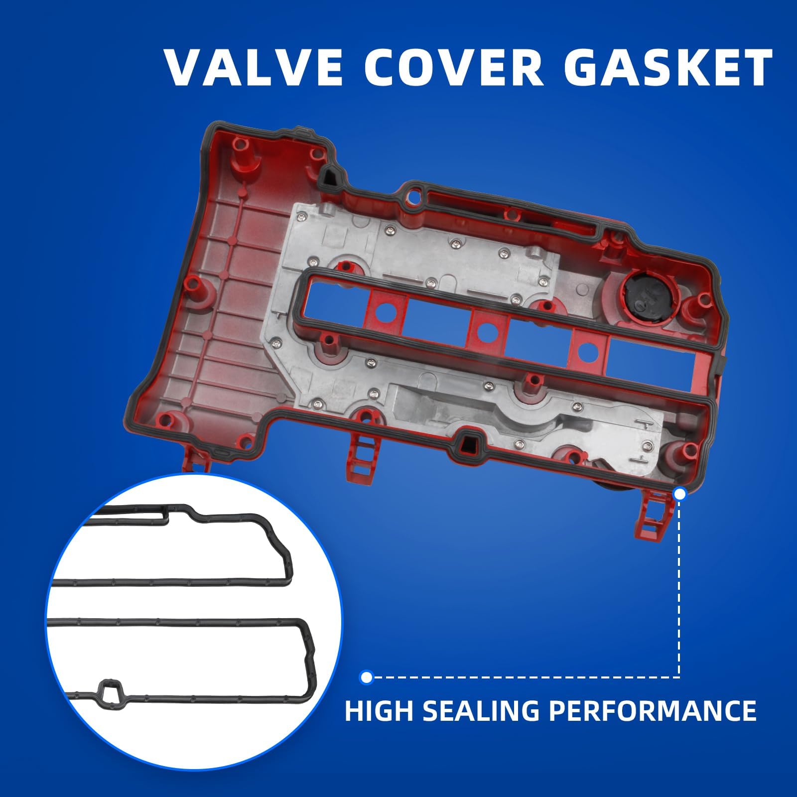 Mitzone Upgrade Aluminum Valve Covers Compatible With Chevrolet Cruze Sonic Trax Volt Buick Encore Cadillac Elr 2011-2019 1.4L T