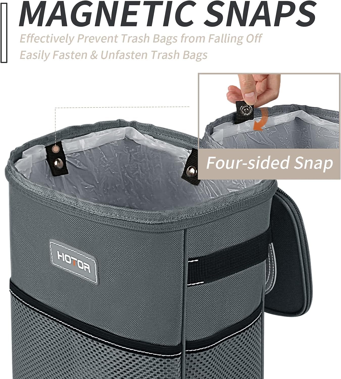 Hotor Car Trash Can, Multifunctional Car Accessory For Interior Car Stuff Storage With Compact Design, Waterproof Car Organizer