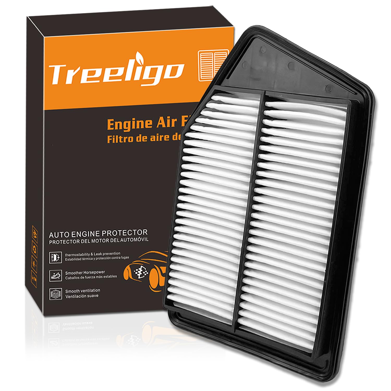 CA11476 Engine Air Filter Compatible with Honda Accord L4 2.4L (2013-2017), for Acura TLX L4 2.4L(2015-2020),Replaces 17220-5A2-